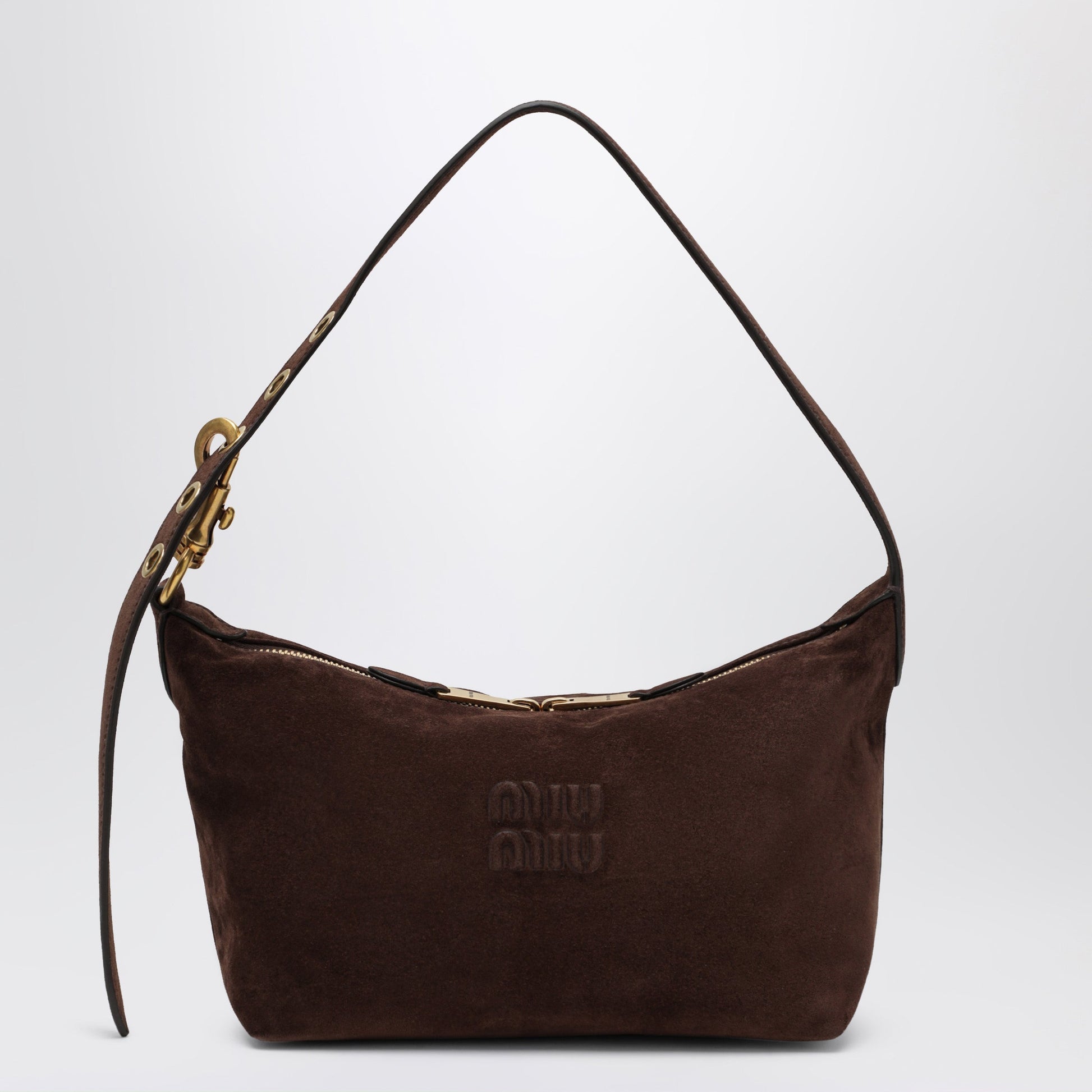 Miu Miu Bowling Bag In Suede, Dark Brown Women MIU MIU