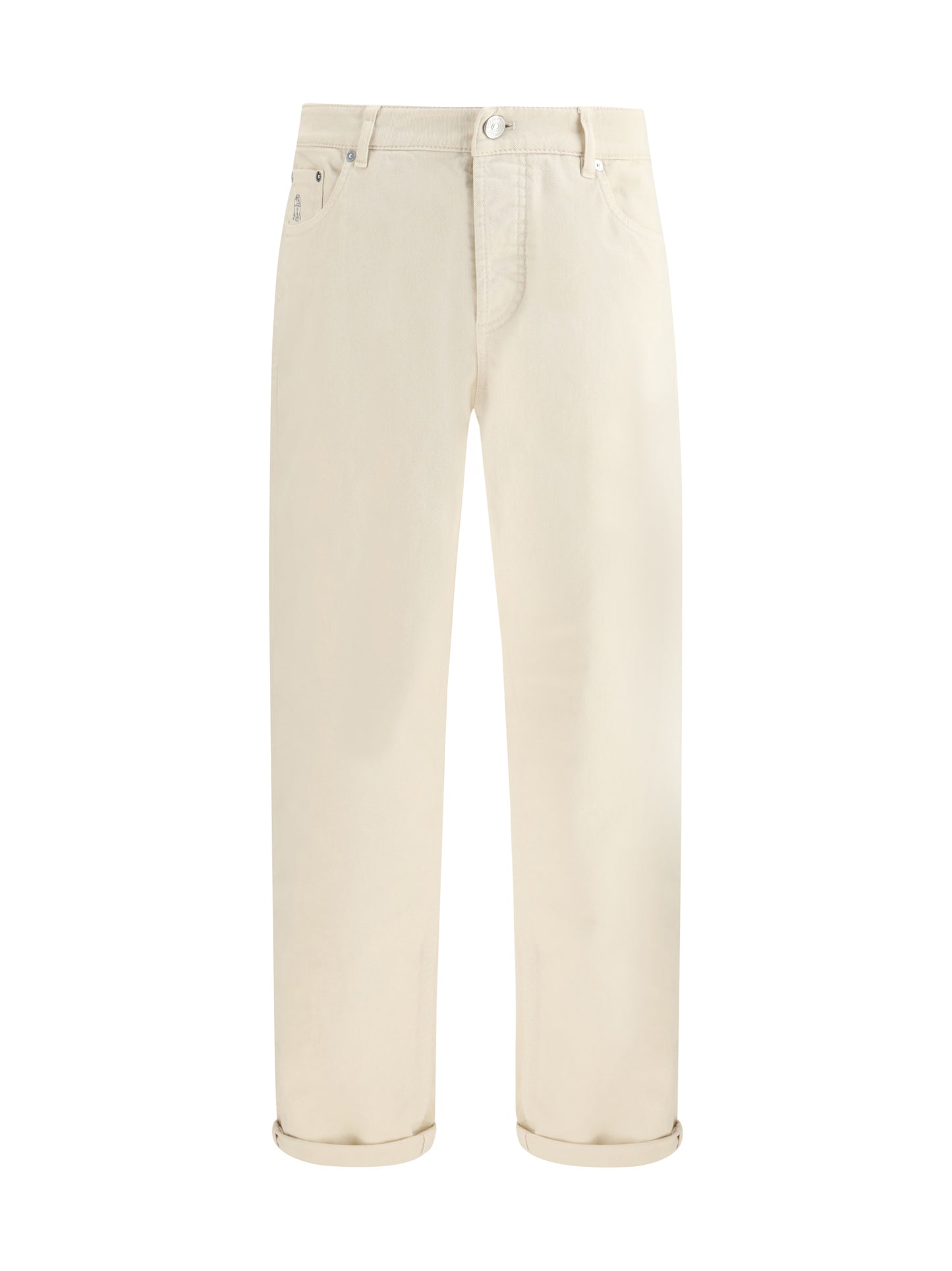 Brunello Cucinelli Men Jeans With Turn-Up Hem BRUNELLO CUCINELLI