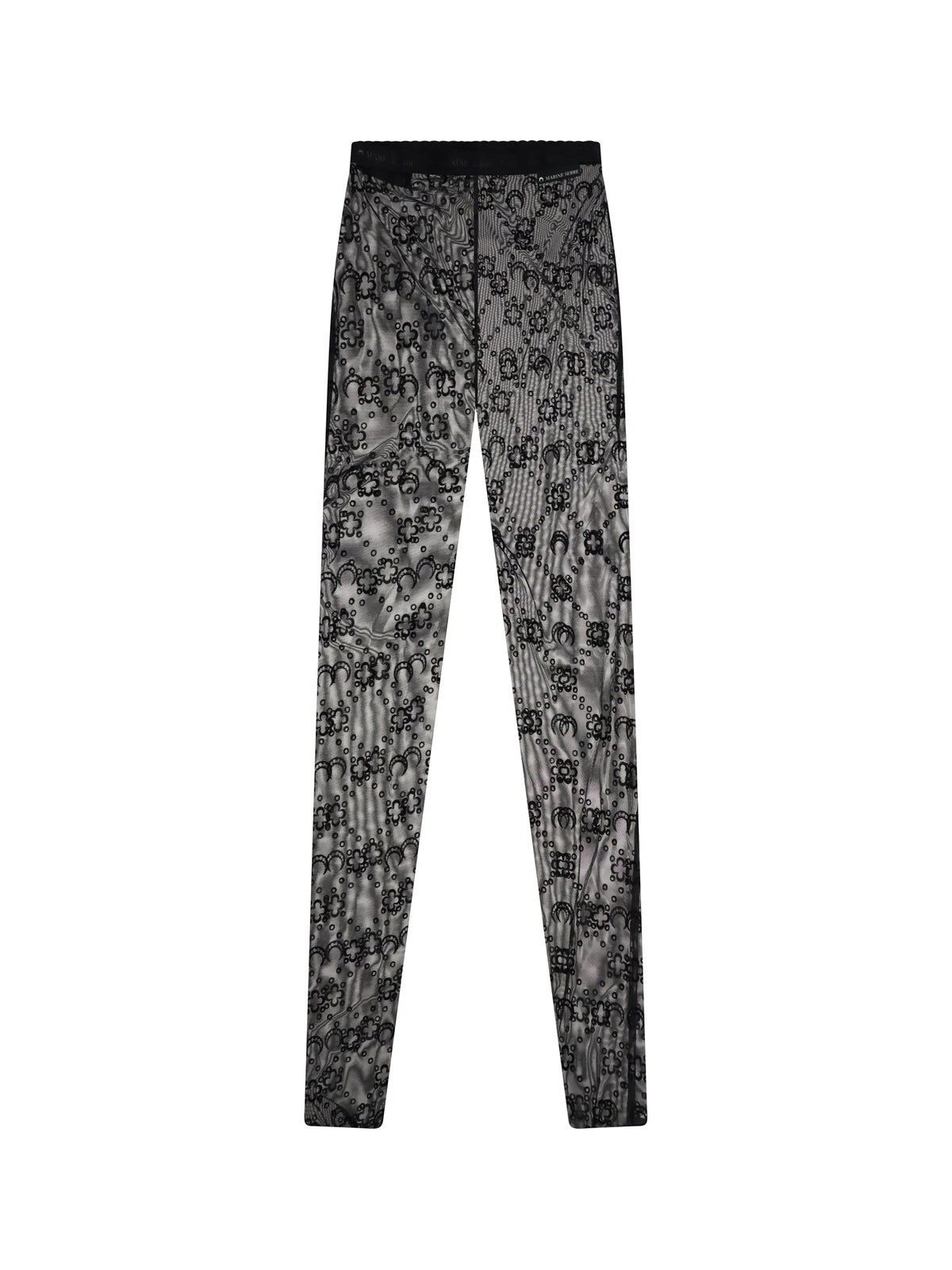 Marine Serre Women Recycled Mesh Flocked Tights MARINE SERRE