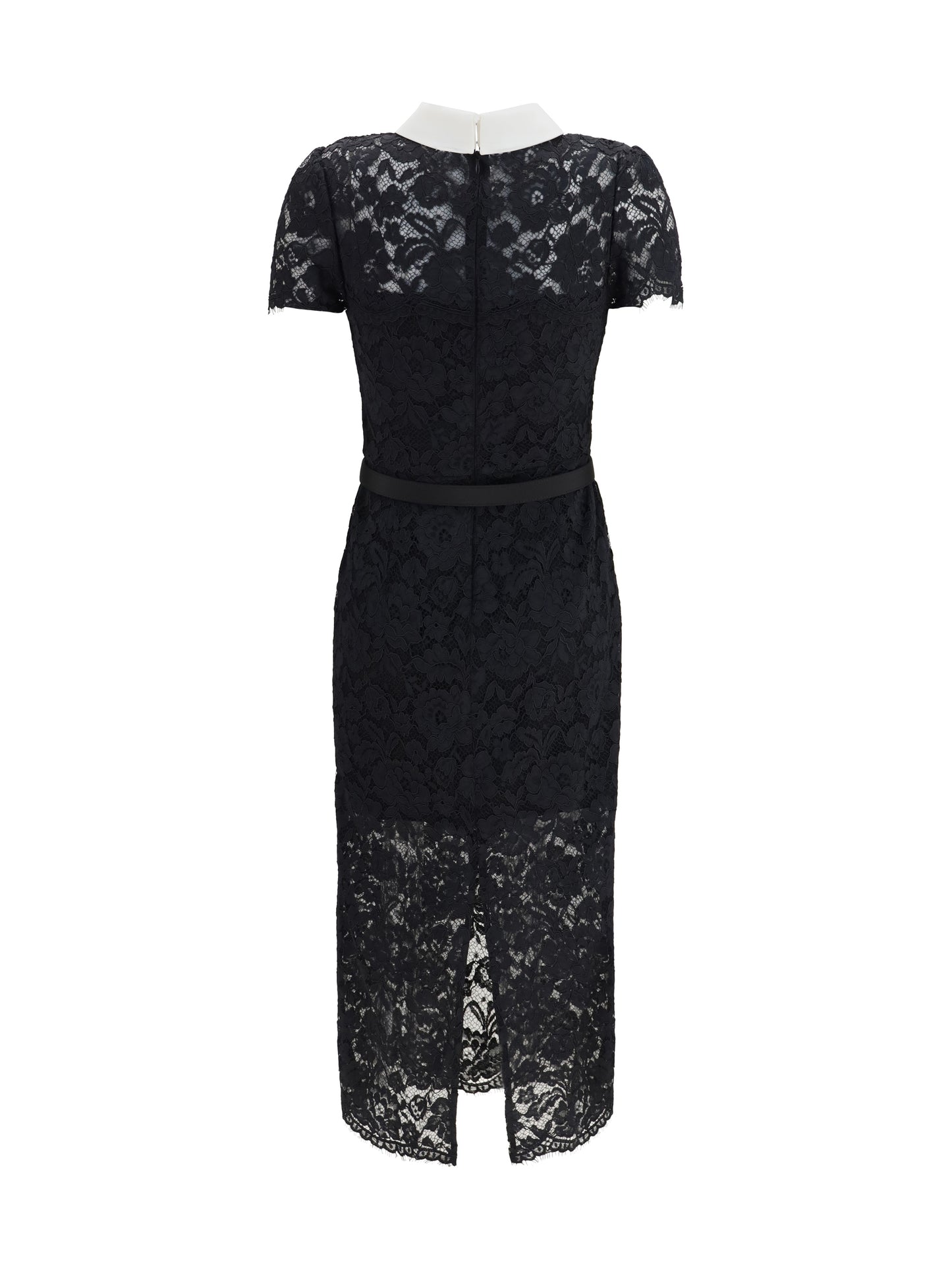 Self-Portrait Women Lace Contrast Collar Midi Dress SELF-PORTRAIT