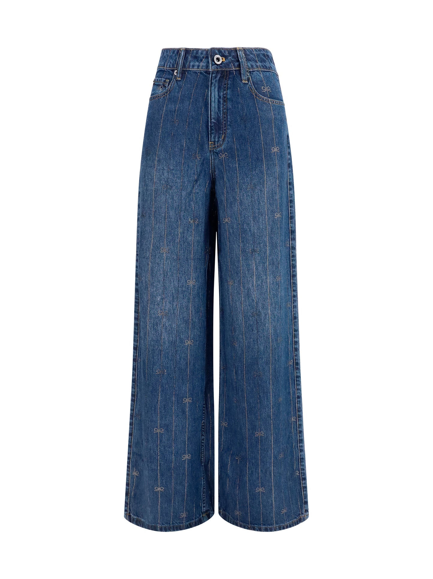 Self-Portrait Women Crystal-Striped Jeans SELF-PORTRAIT