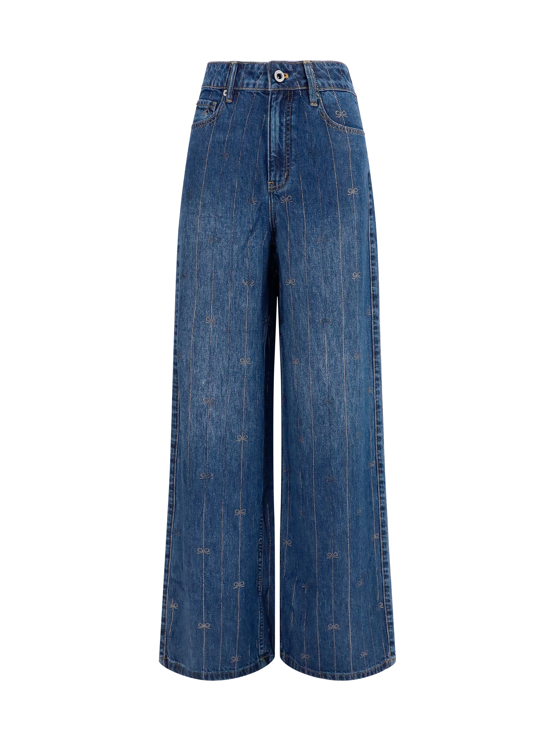 Self-Portrait Women Crystal-Striped Jeans SELF-PORTRAIT