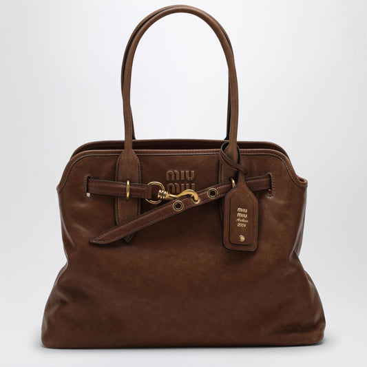 Miu Miu Black Nappa Leather Aventure Bag Women