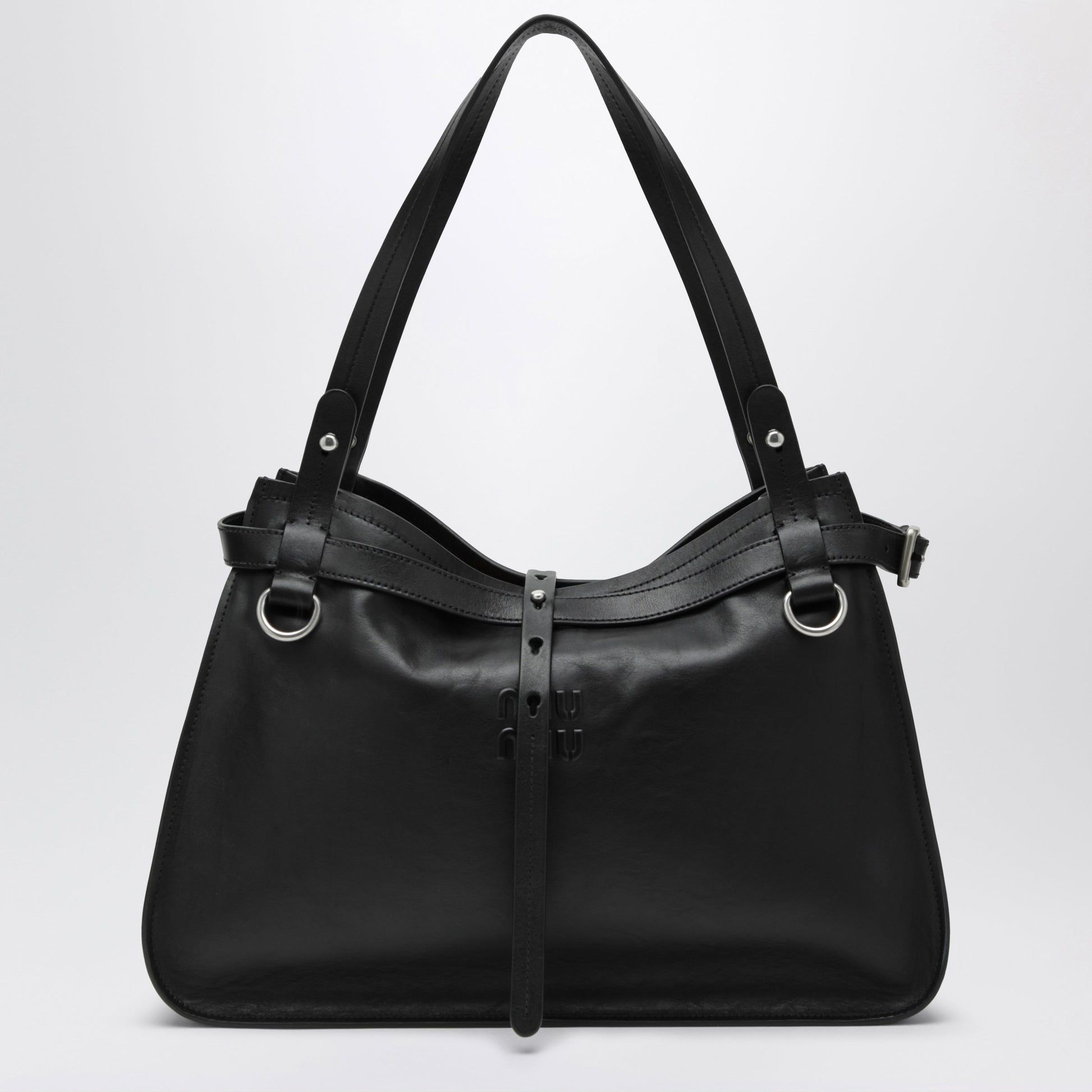 Miu Miu Black Leather Shoulder Bag Women MIU MIU