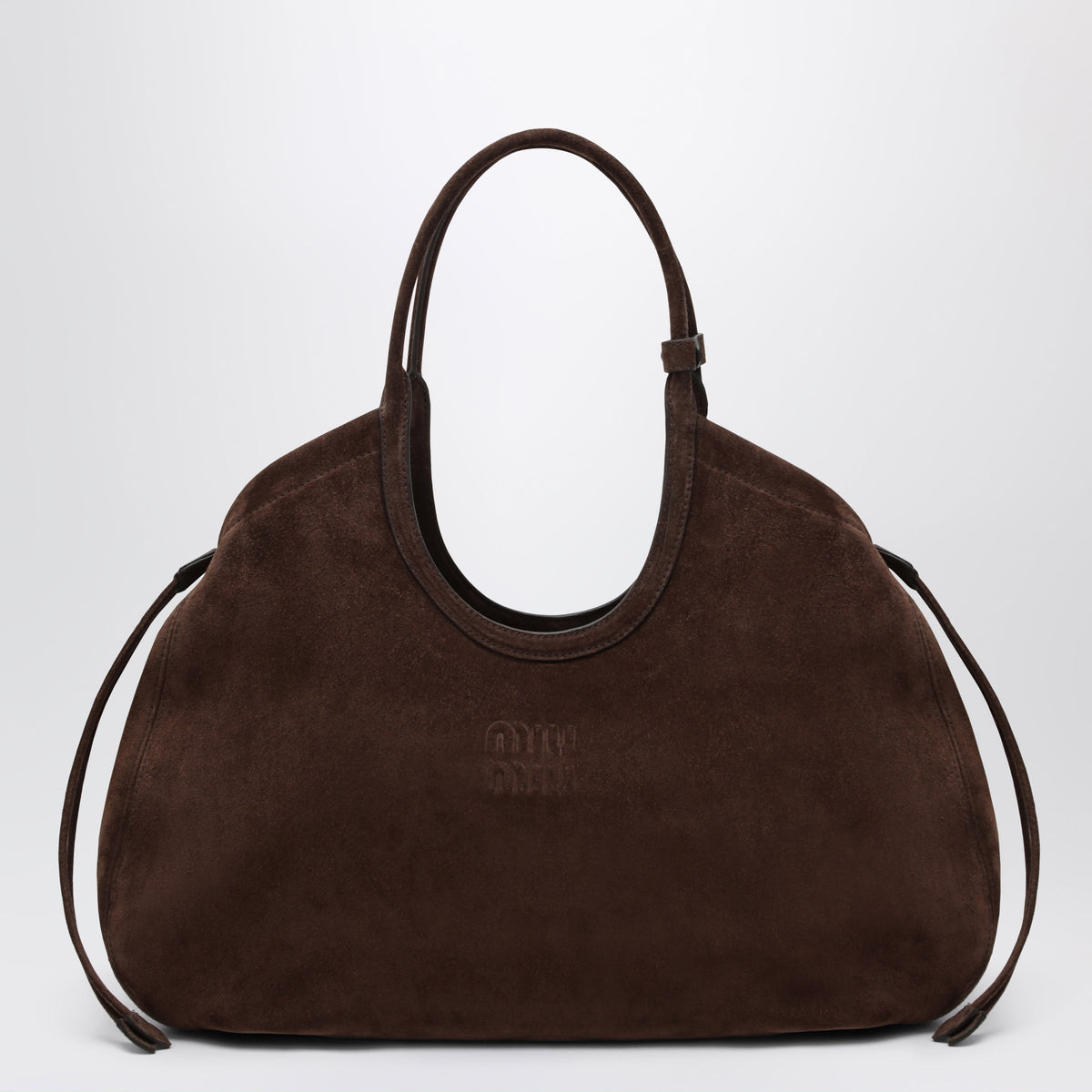 Miu Miu Ivy Dark Brown Suede Shopping Bag Women MIU MIU