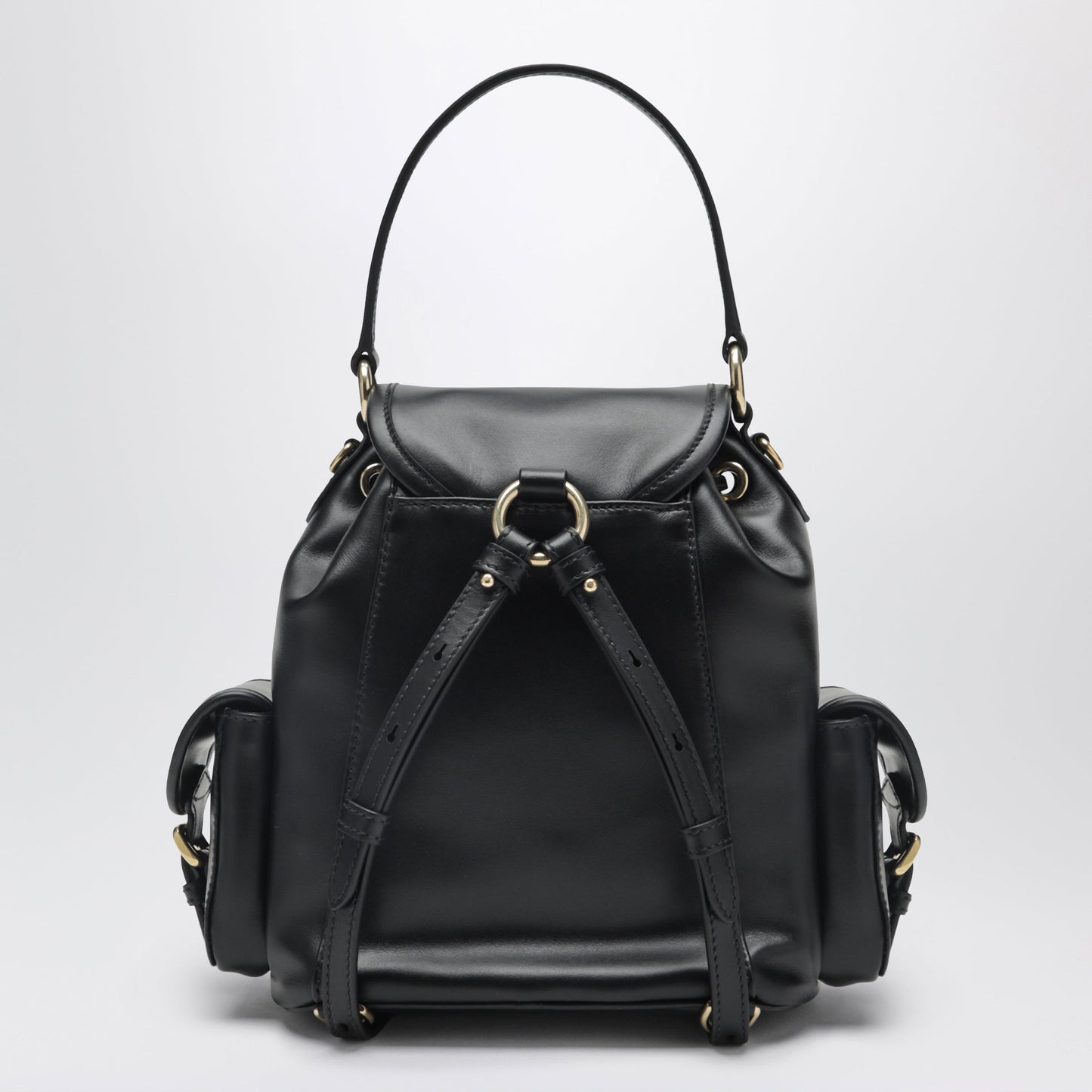 Miu Miu Medium Backpack Black In Leather Women MIU MIU