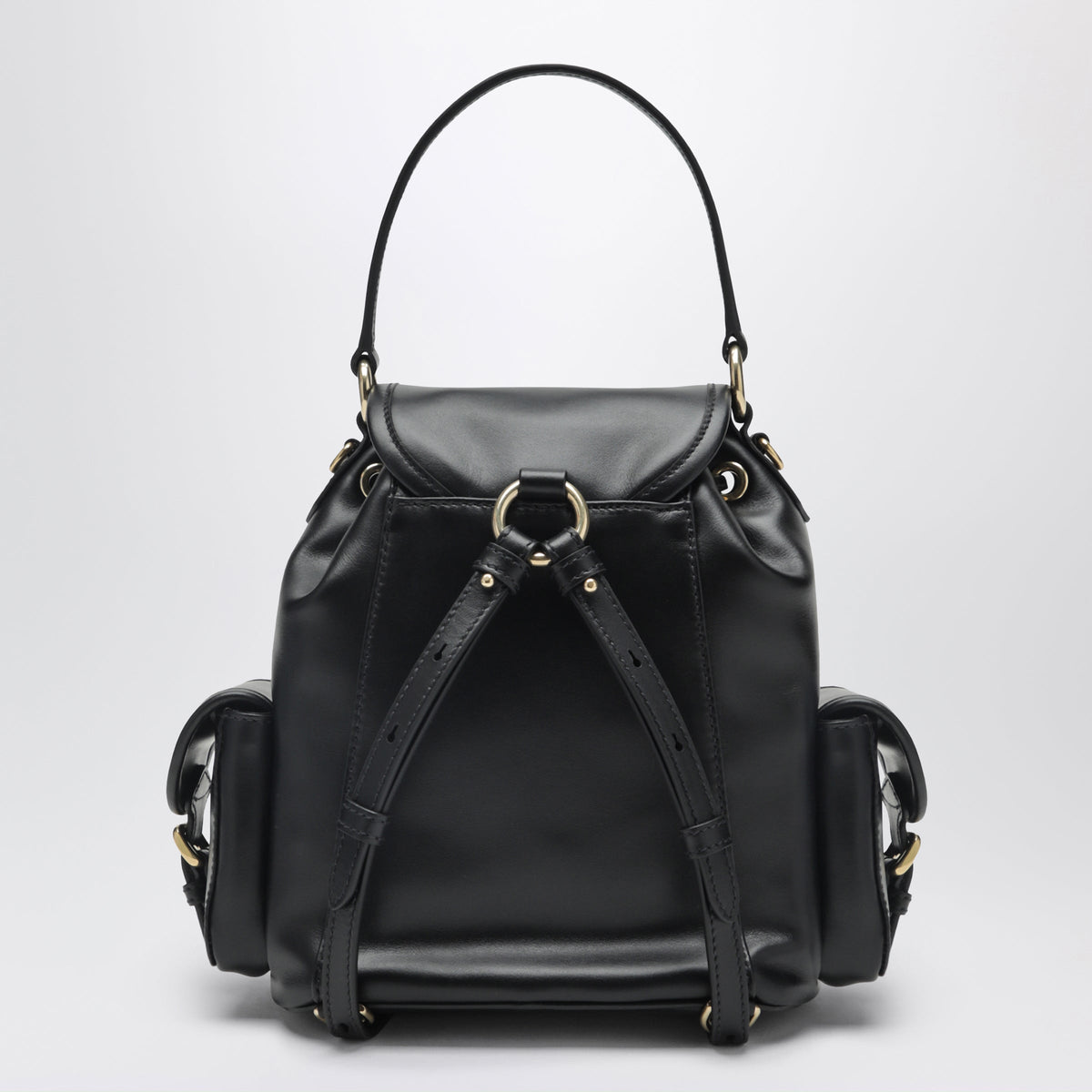 Miu Miu Medium Backpack Black In Leather Women MIU MIU