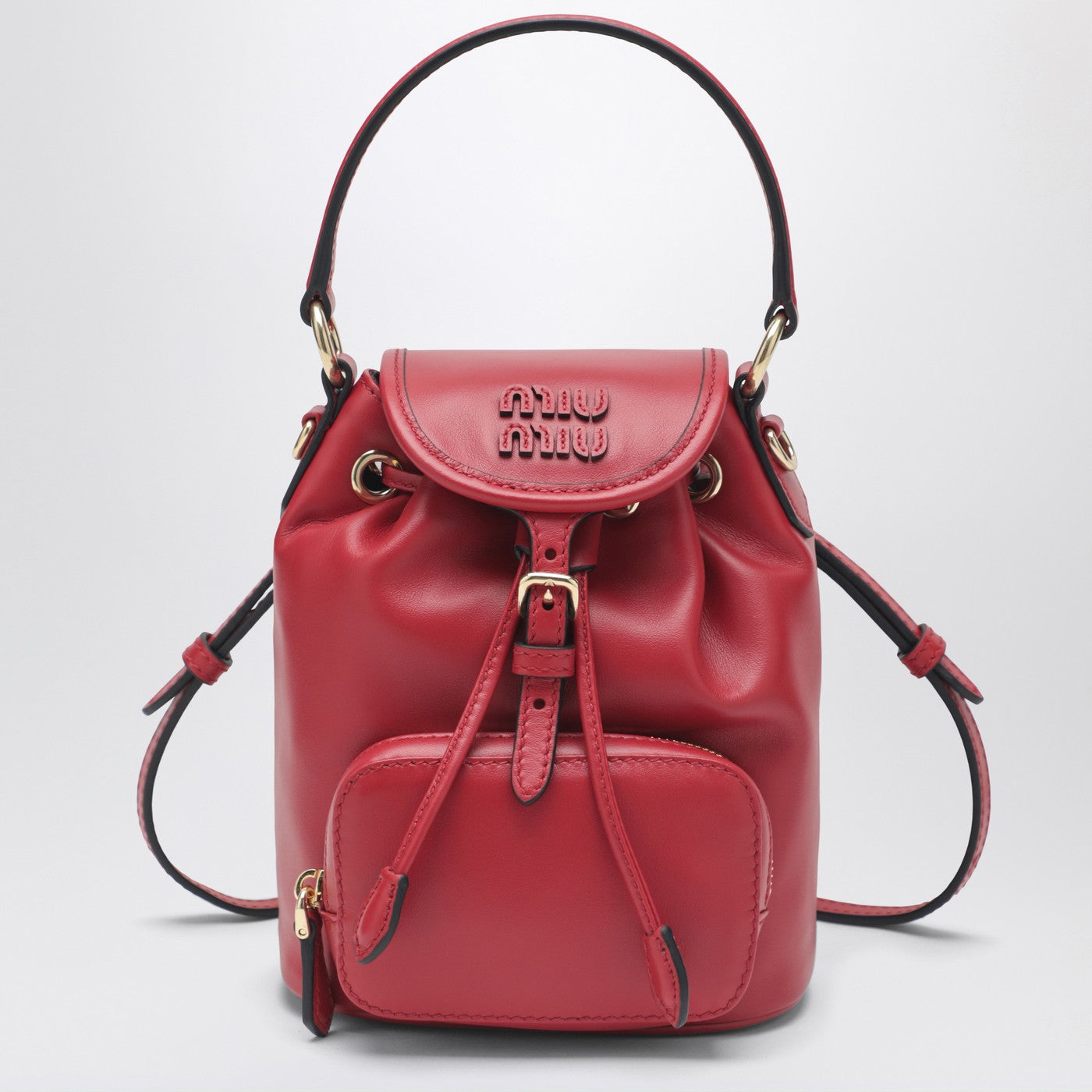 Miu Miu Small Red Leather Backpack Women MIU MIU