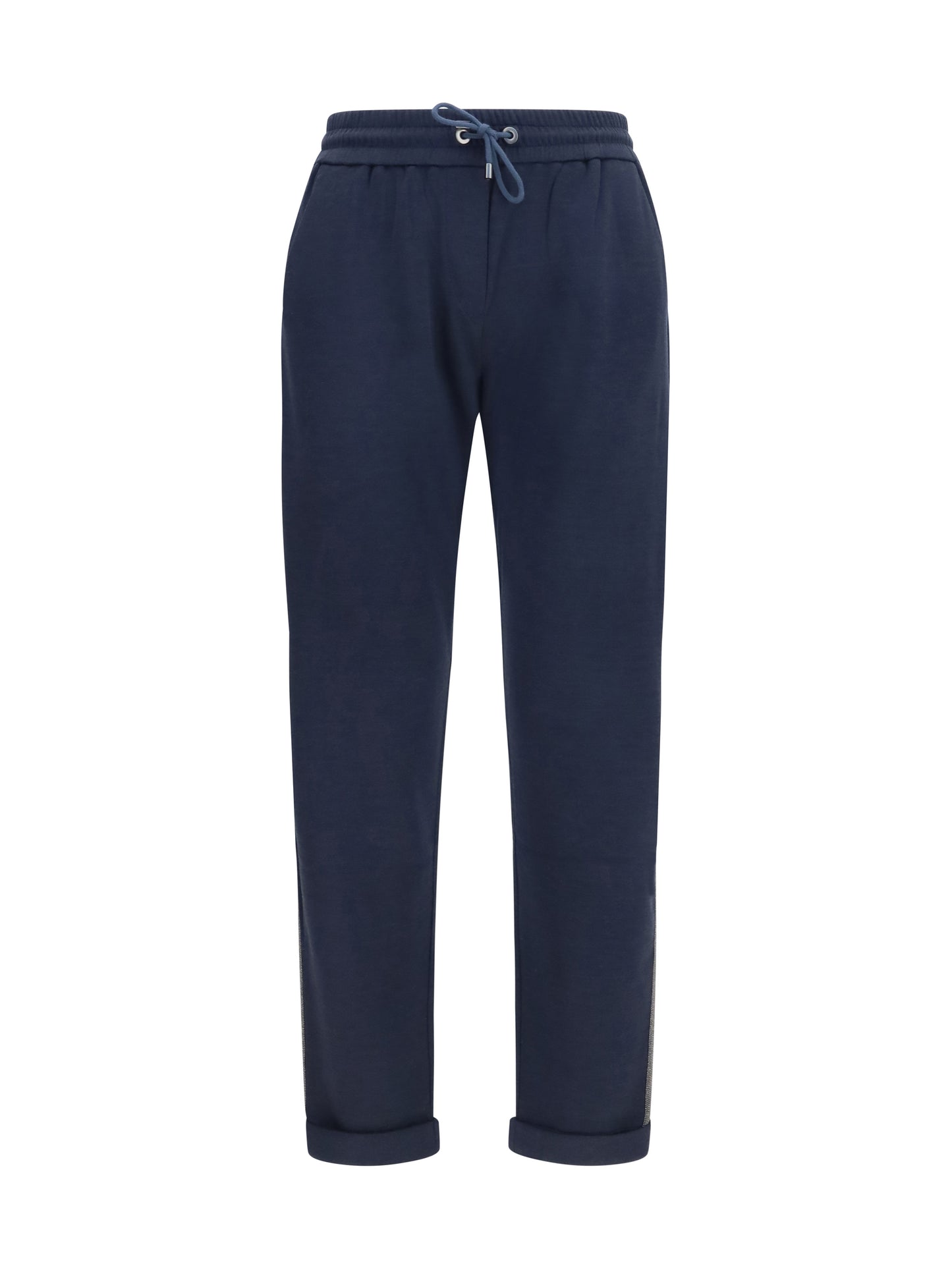 Brunello Cucinelli Women Drawstring Pants In Cotton And Silk Blend BRUNELLO CUCINELLI