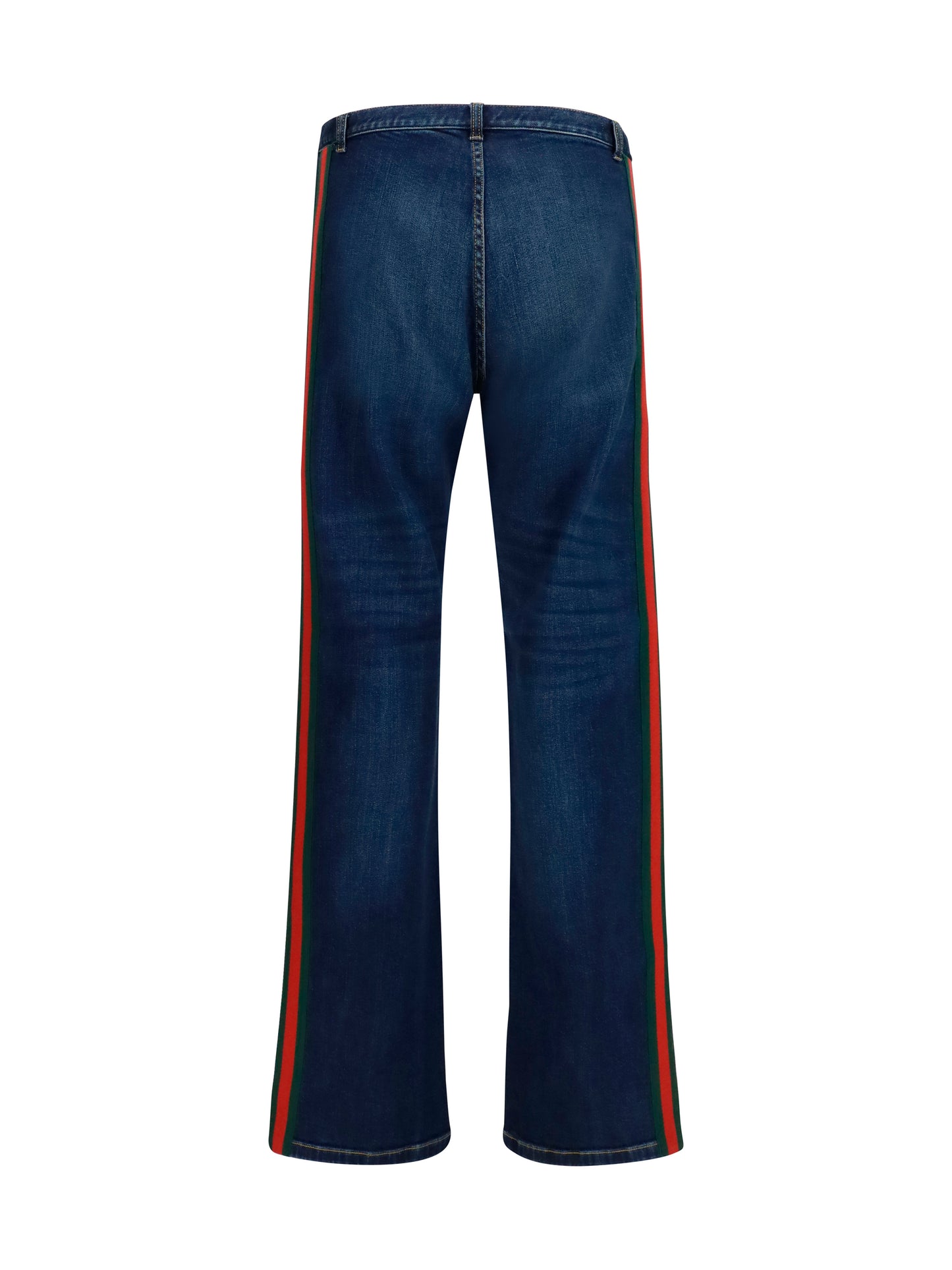 Gucci Men Cotton Jeans With Web Stripe GUCCI