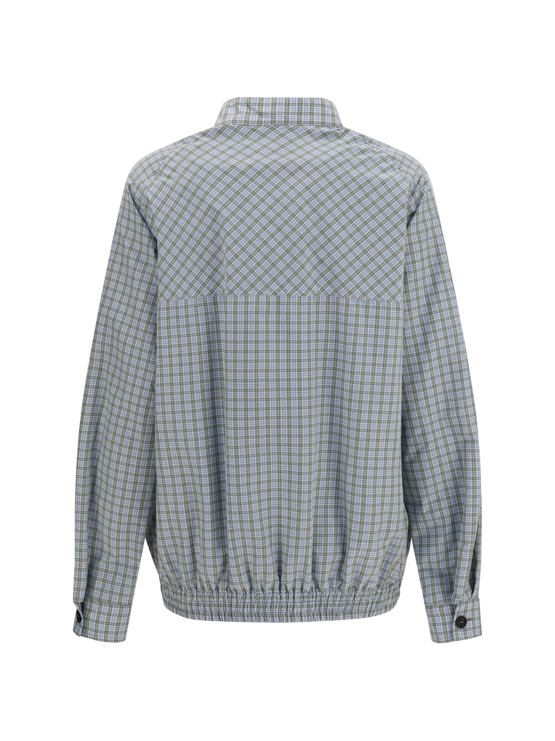 Miu Miu Women Checked Technical Fabric Blouson Jacket MIU MIU