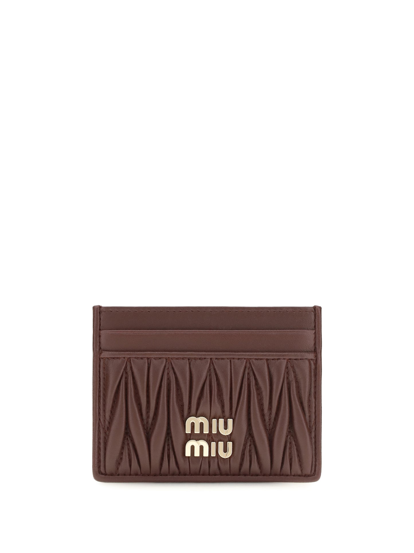 Miu Miu Women Matelassé Nappa Leather Card Holder MIU MIU