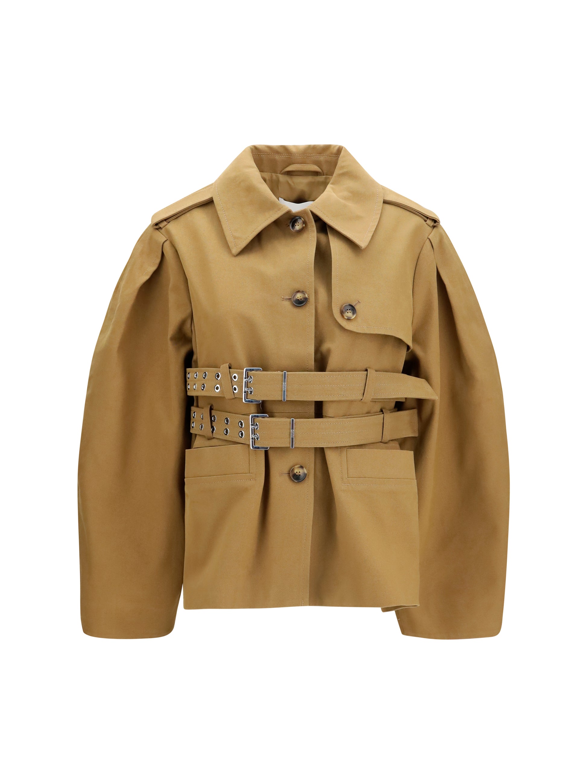 Ganni Women Canvas Jacket With Double Belt GANNI