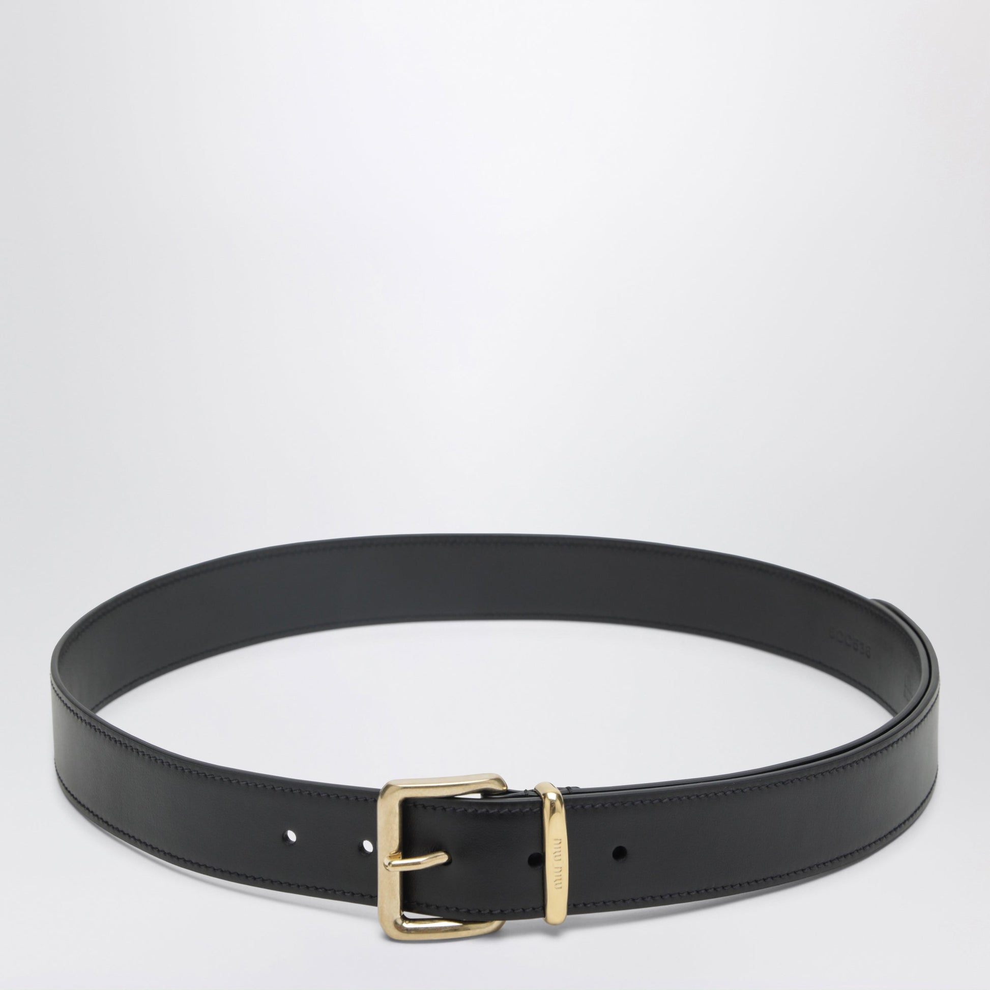 Miu Miu Black Leather Belt Women MIU MIU
