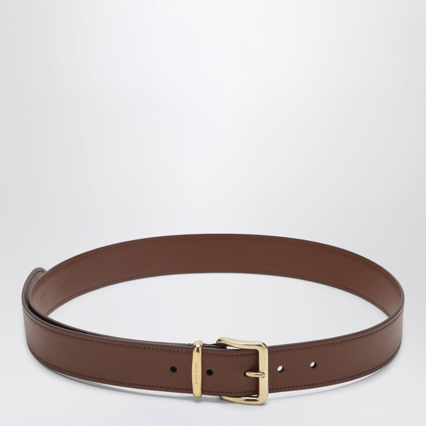 Miu Miu Tobacco Leather Belt Women MIU MIU