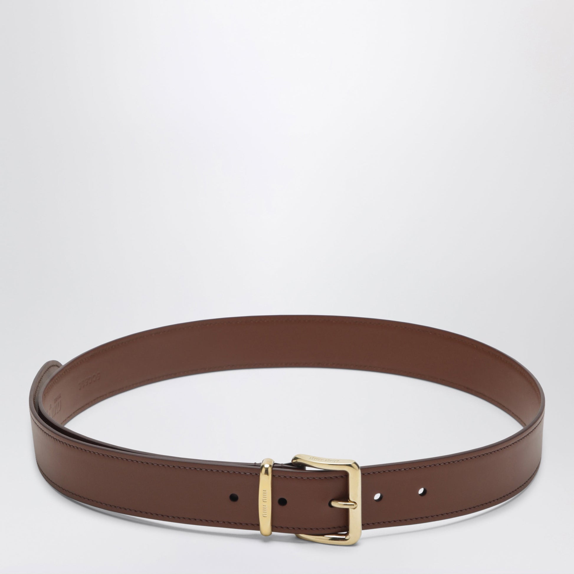 Miu Miu Tobacco Leather Belt Women MIU MIU
