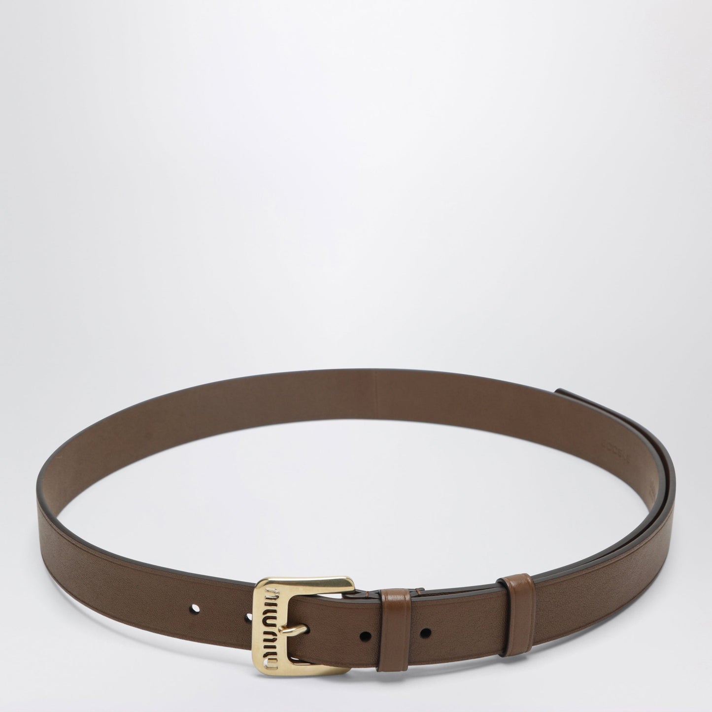 Miu Miu Rovere Leather Belt With Logo Buckle Women MIU MIU