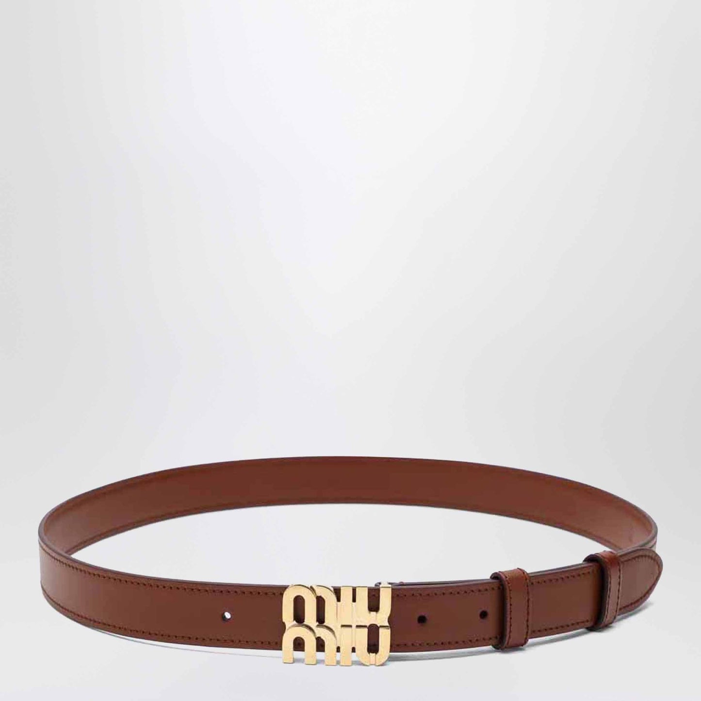 Miu Miu Tobacco Leather Belt Women MIU MIU