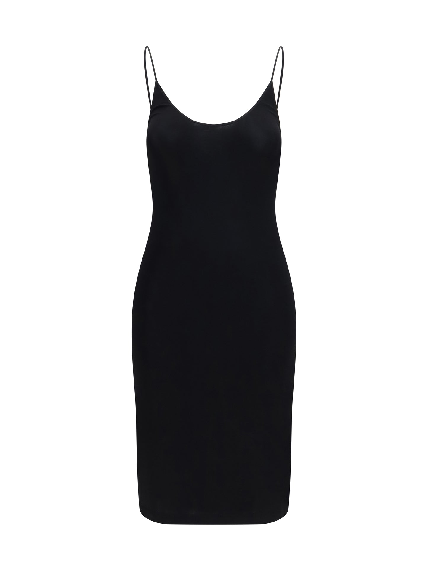 Saint Laurent Women Cassandre Open-Back Ribbed-Knit Dress SAINT LAURENT