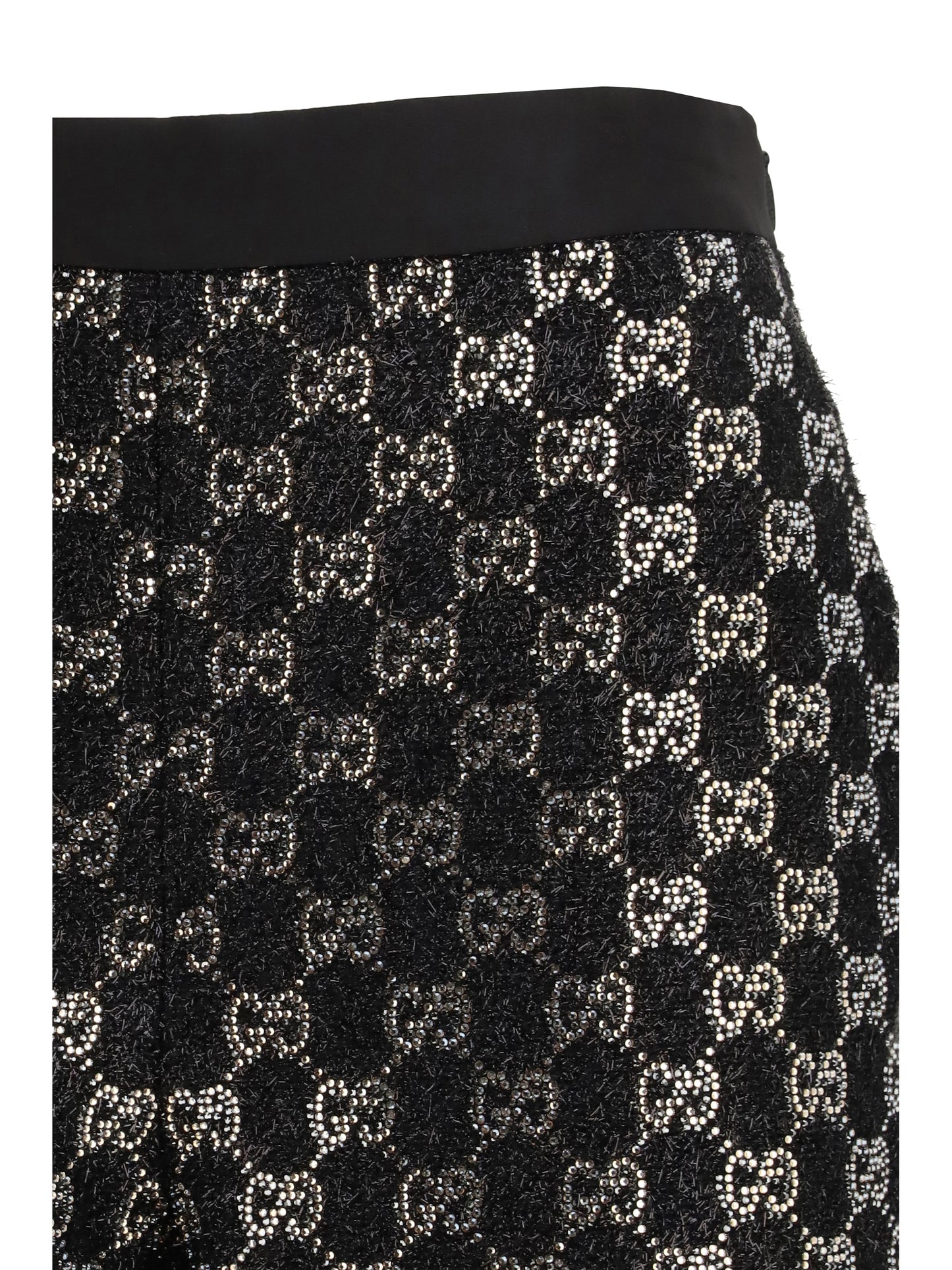 Gucci Women Tweed Wool Lamé Embroidered Shorts GUCCI