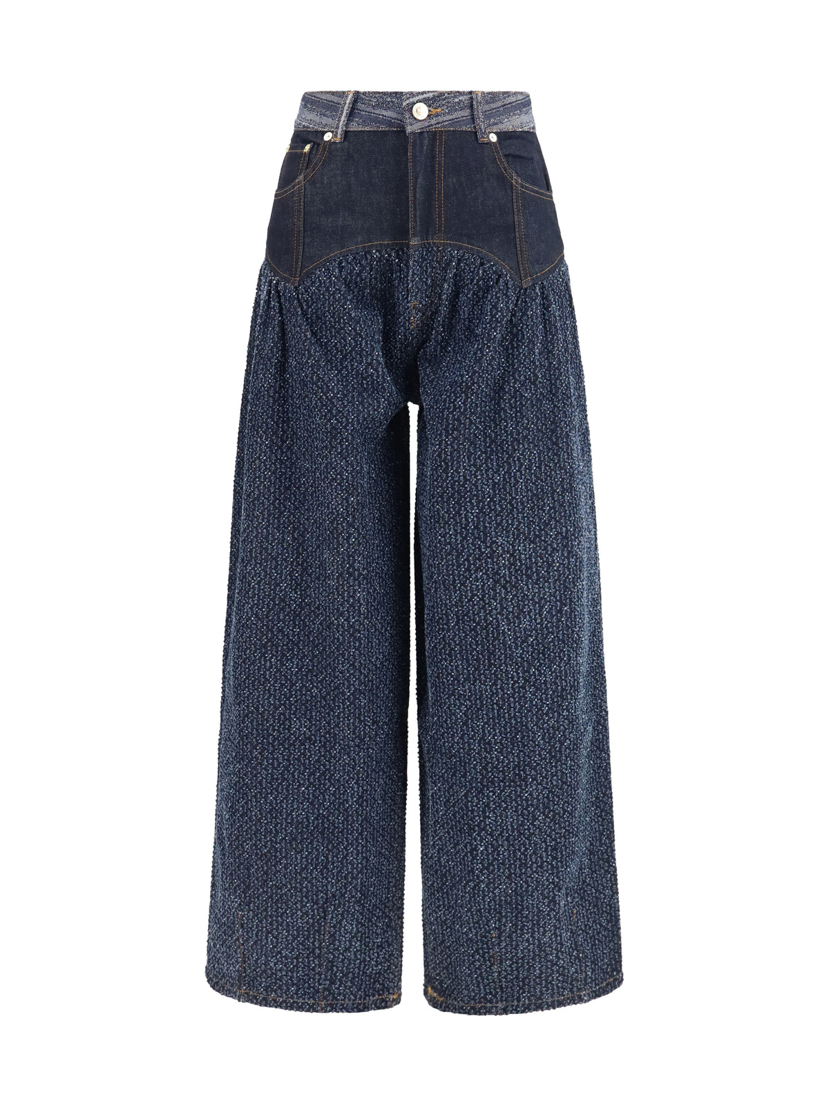 Ganni Women Embroidered Corset Balloon Jeans GANNI
