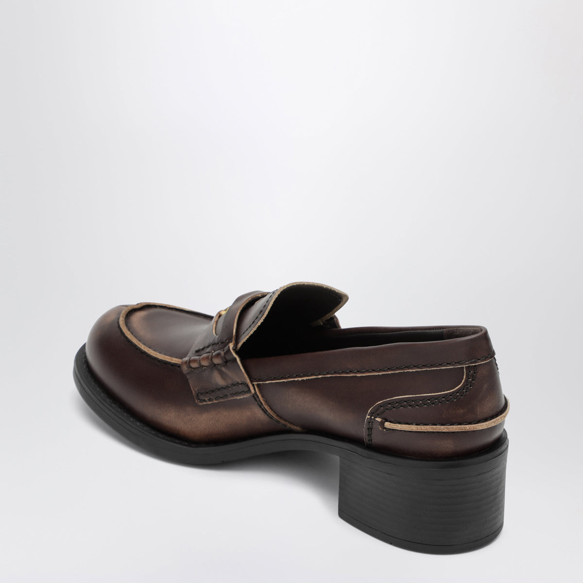 Miu Miu Ebony Calfskin Loafers Women MIU MIU