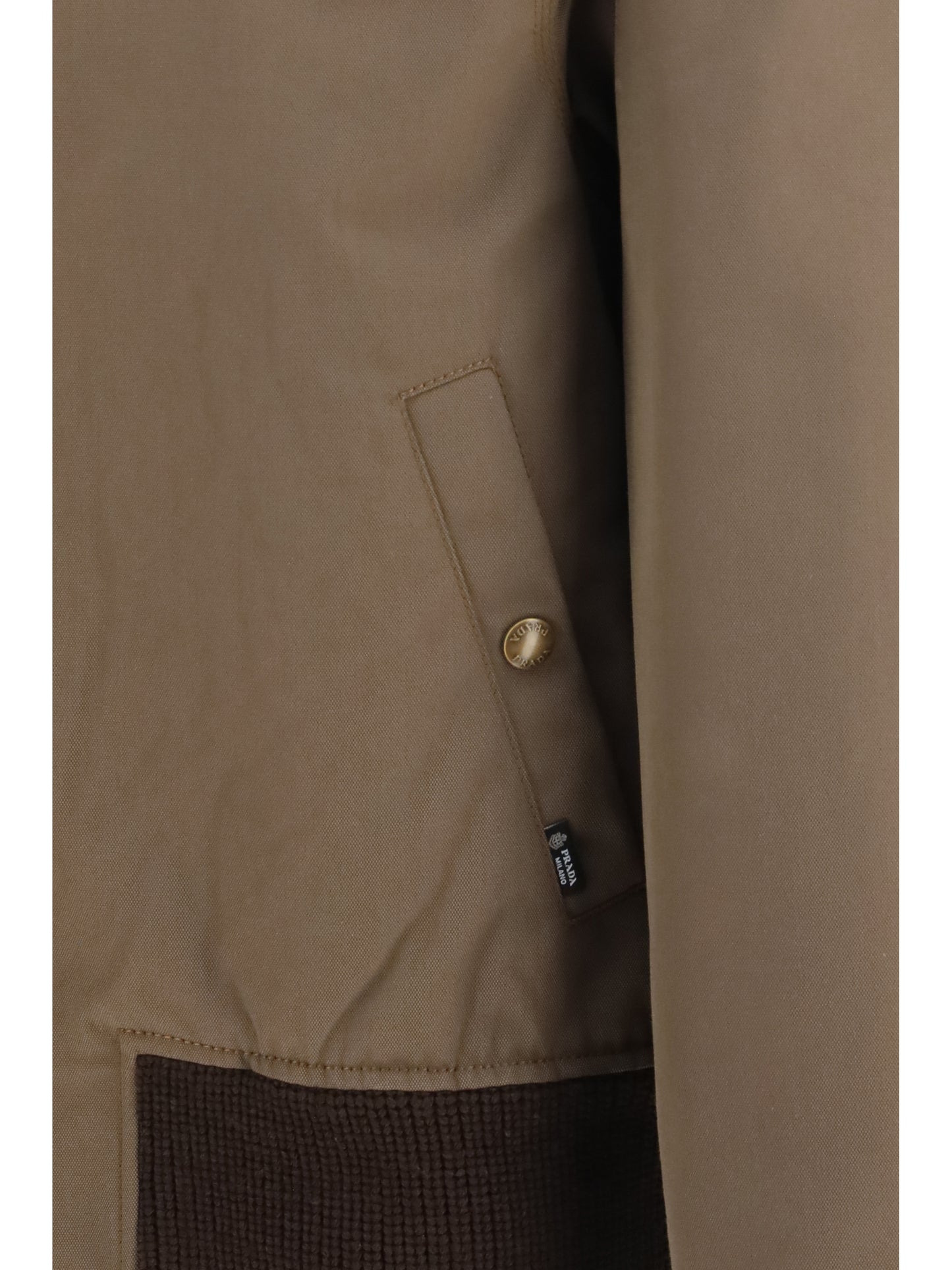 Prada Men Jacket With Corduroy Collar PRADA