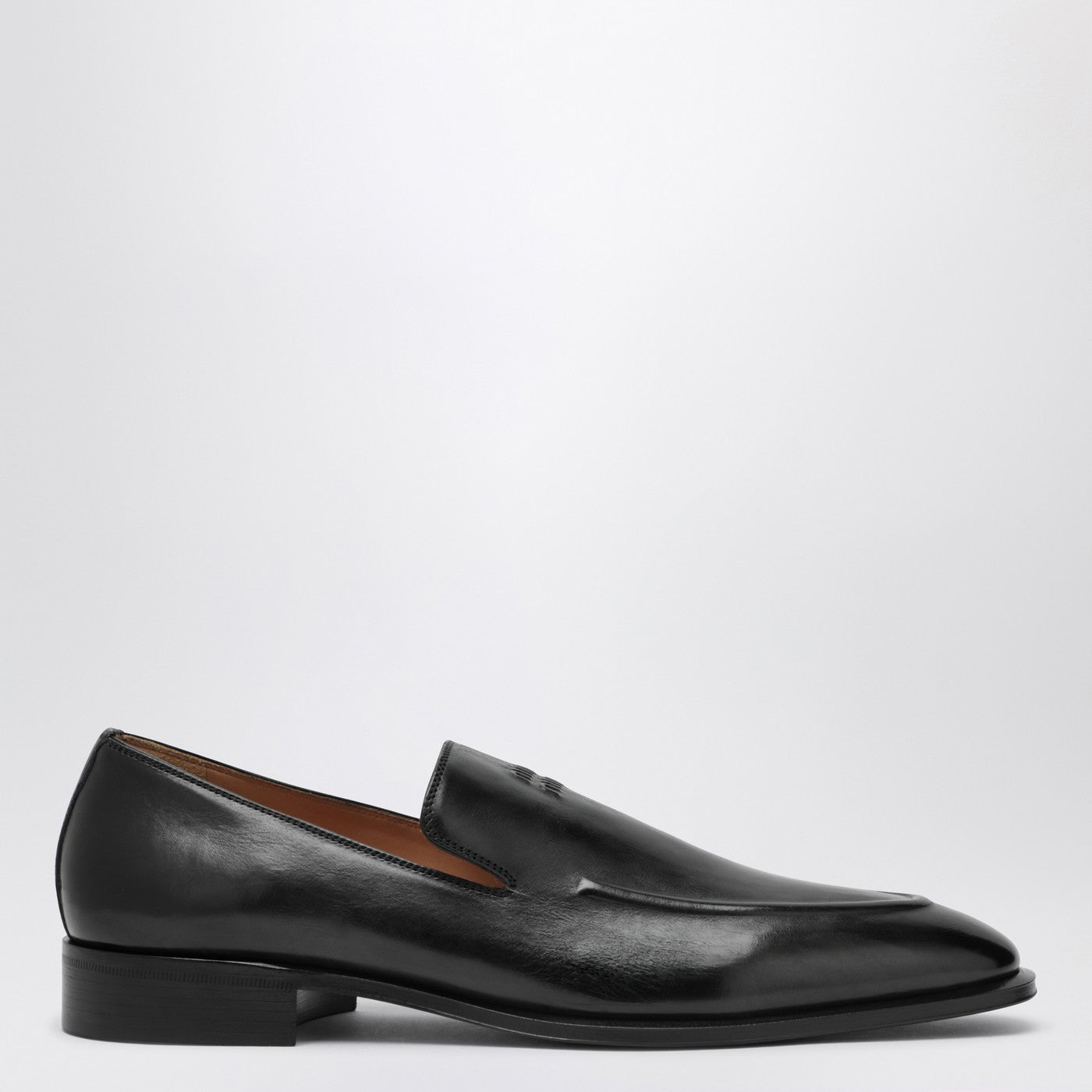 Miu Miu Black Leather Loafers With Logo Women MIU MIU