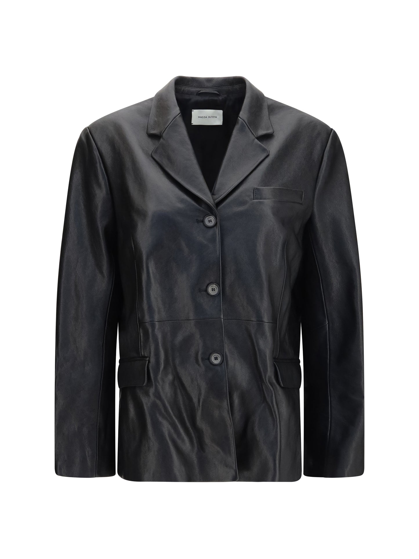 Magda Butrym Women Leather Blazer Jacket MAGDA BUTRYM