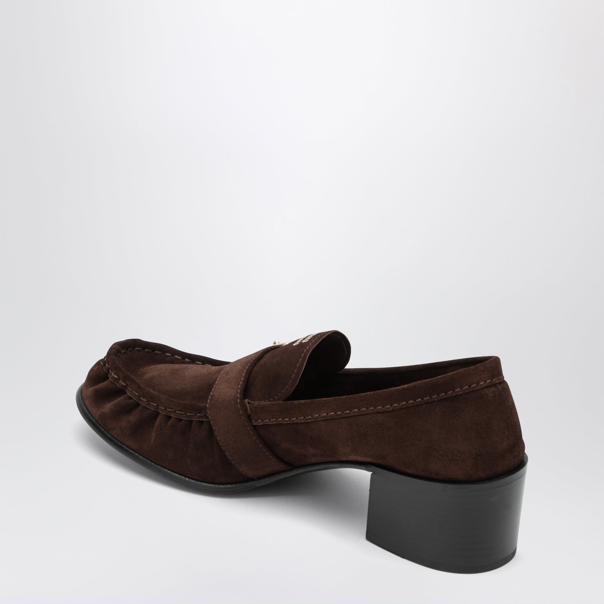 Miu Miu Dark Brown Suede Moccasins Women MIU MIU