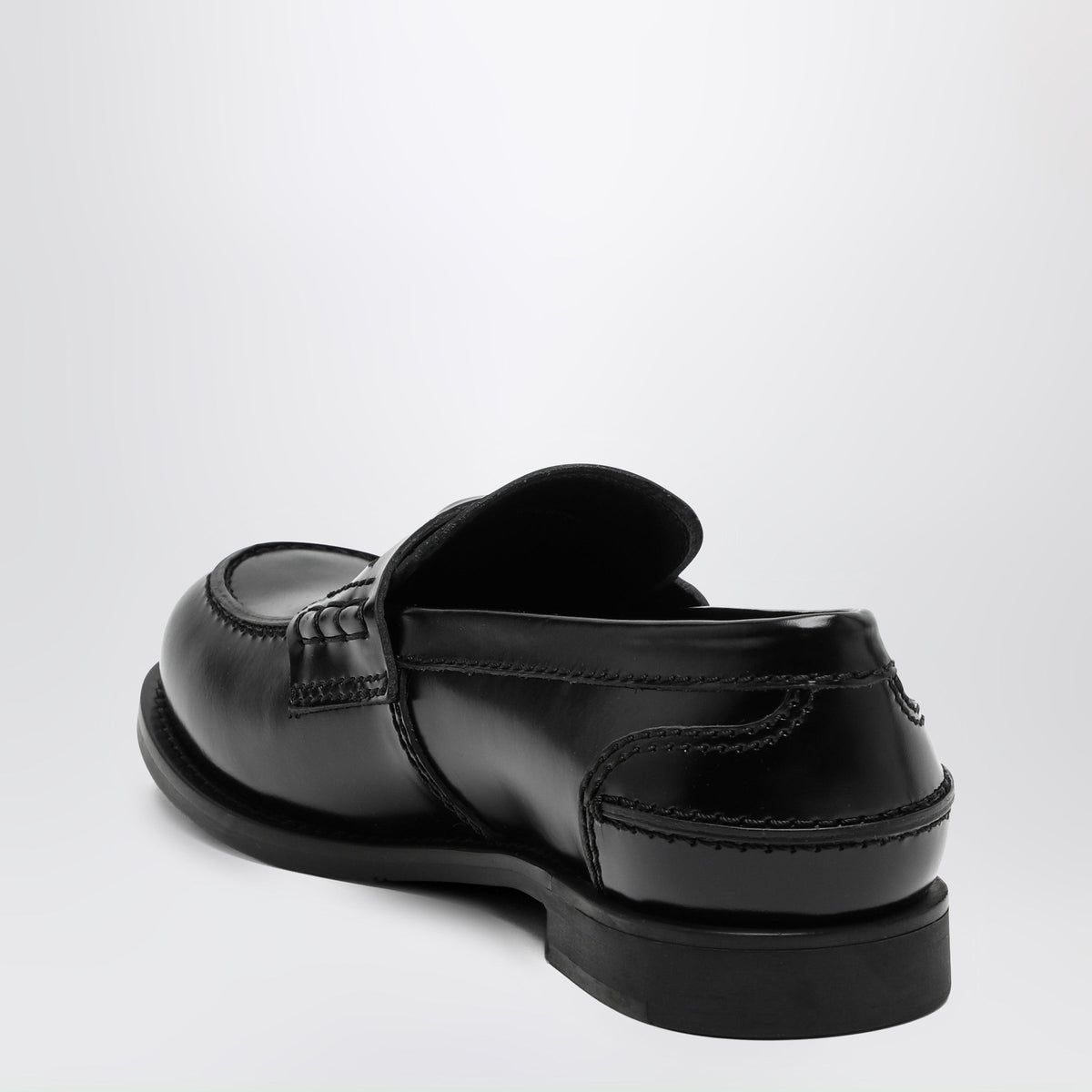 Miu Miu Black Brushed Leather Loafers Women MIU MIU