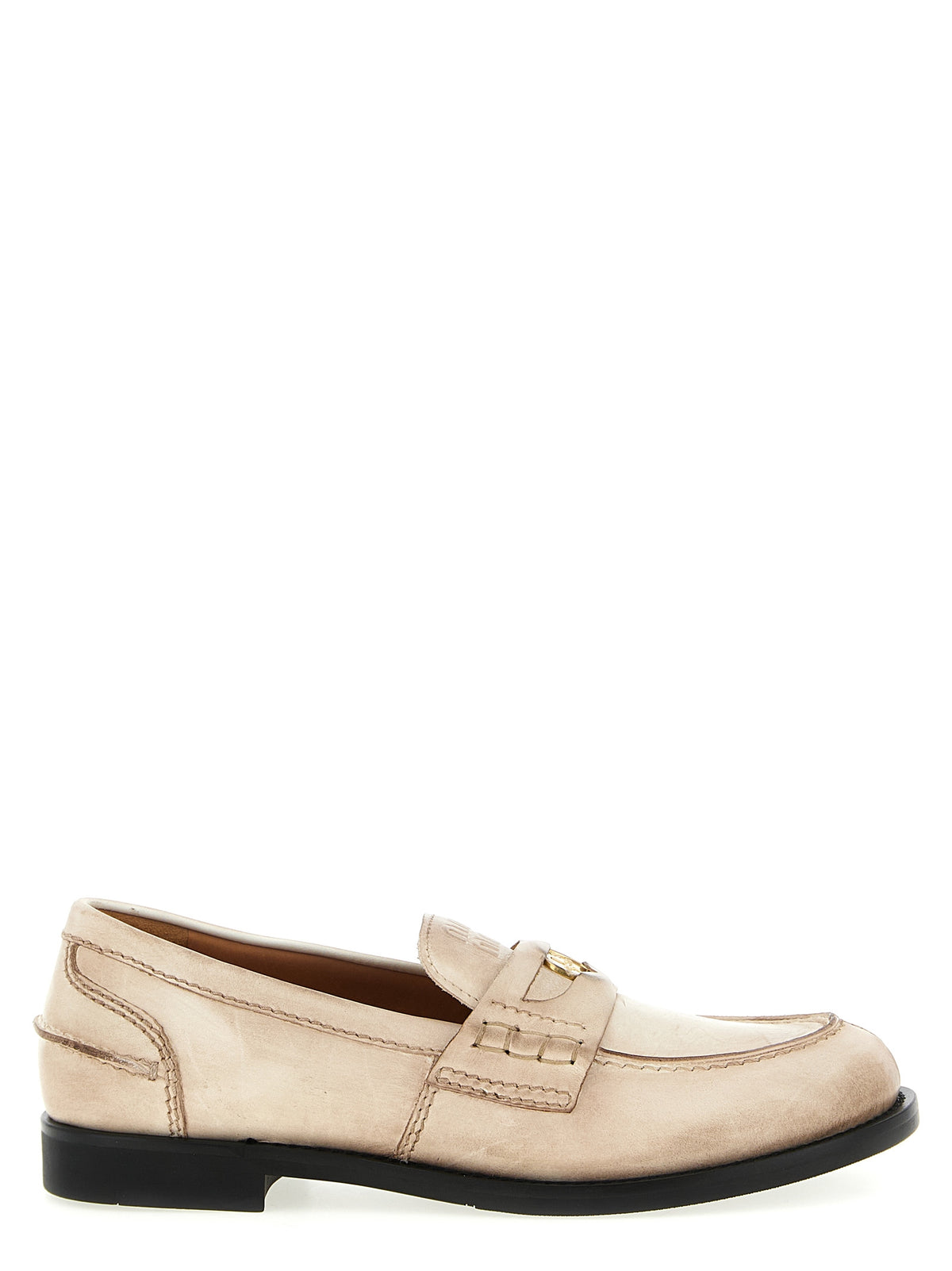 Miu Miu Women Waxed Leather Loafers MIU MIU