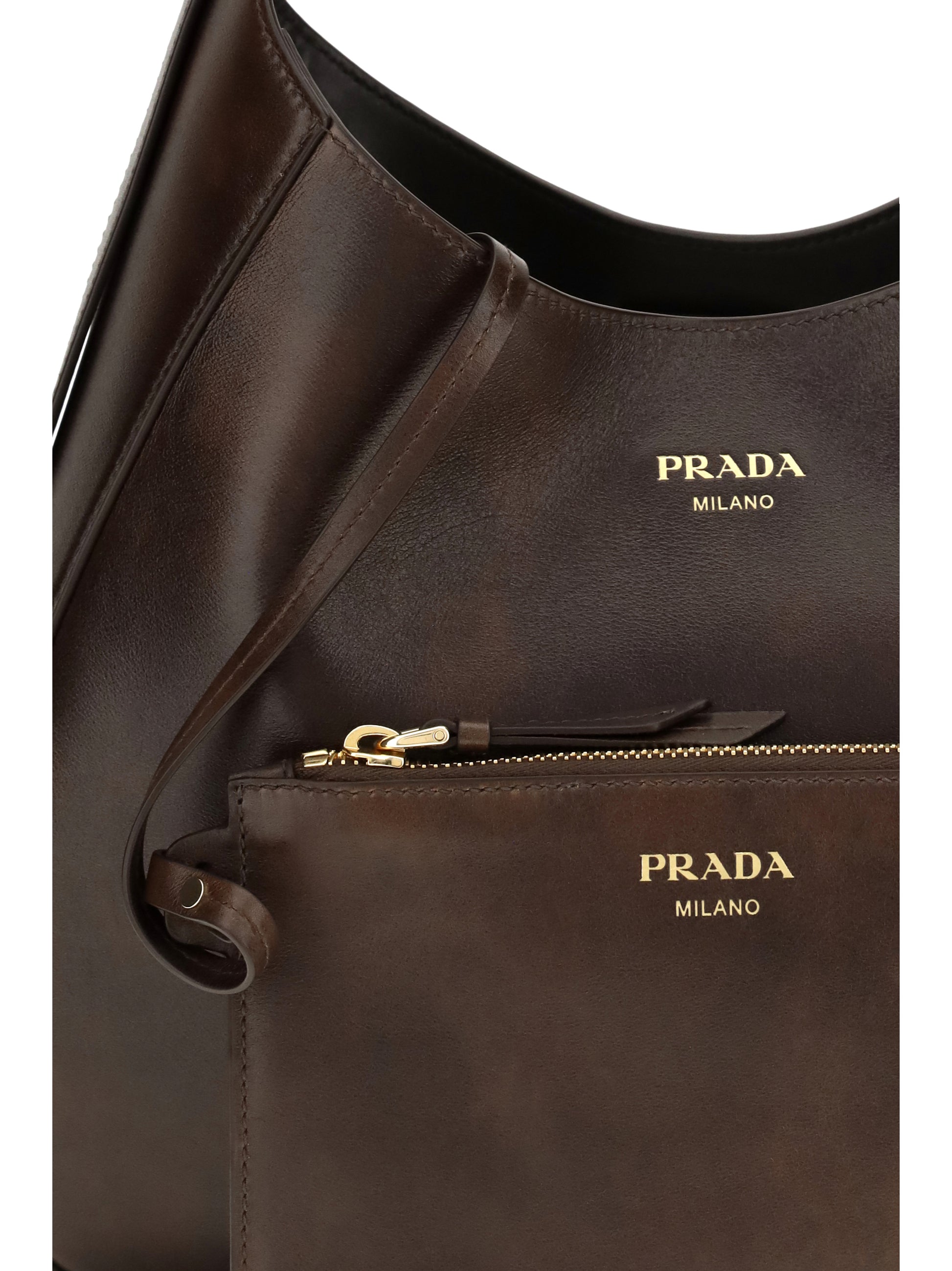 Prada Women Boogie Medium Leather Shoulder Bag PRADA