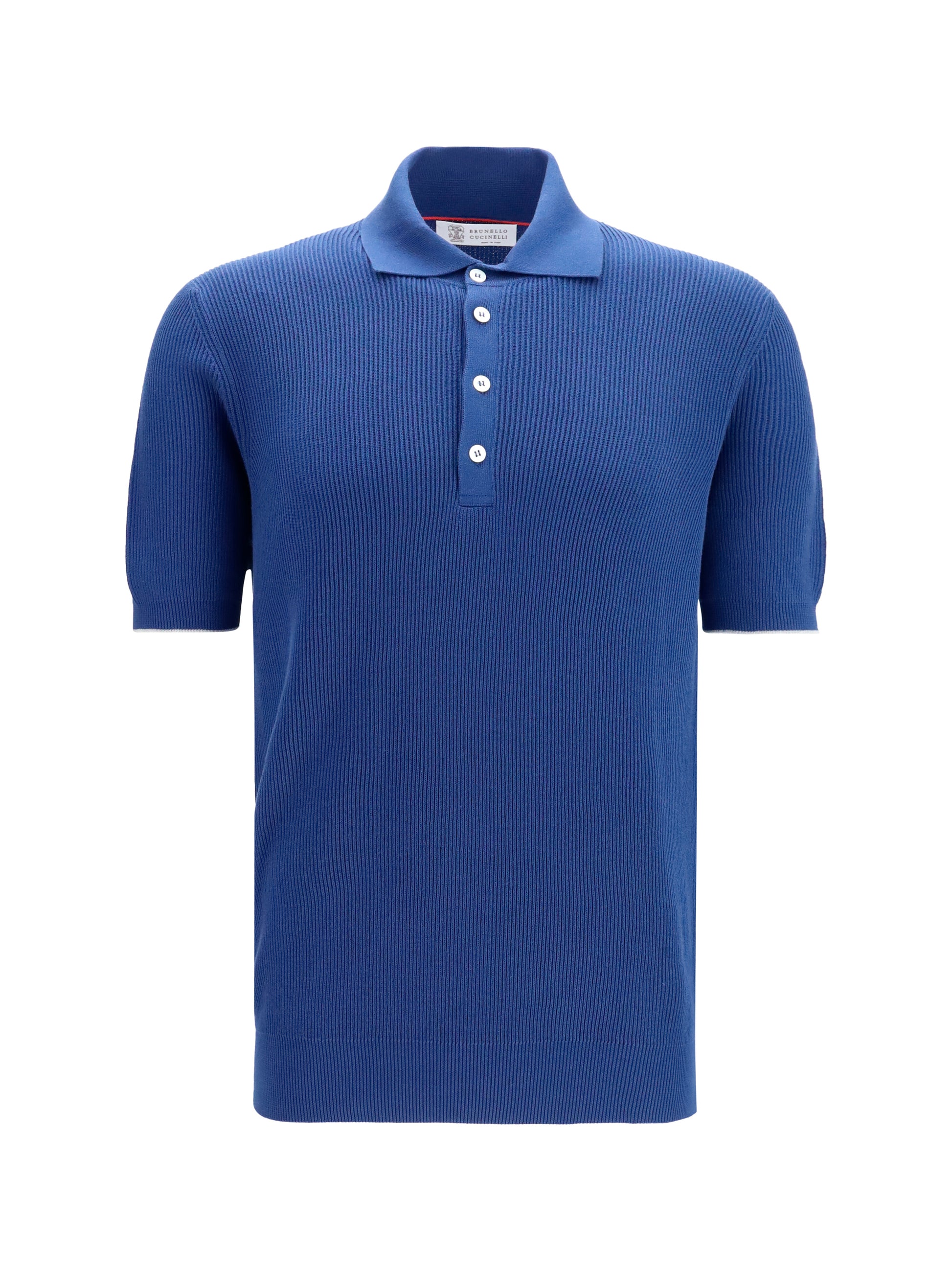 Brunello Cucinelli Men Short-Sleeve Polo With Buttons BRUNELLO CUCINELLI