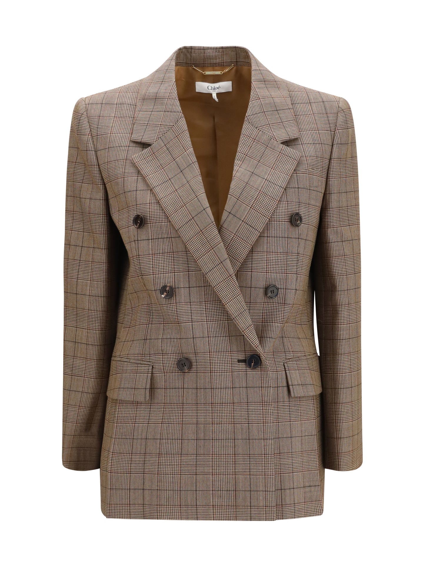 Chloé Women Checked Double-Breasted Blazer CHLOE