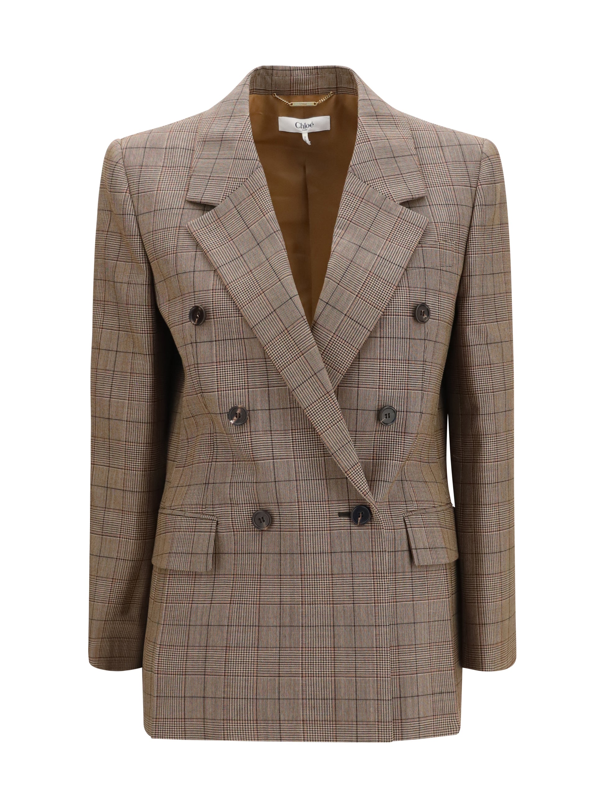 Chloé Women Checked Double-Breasted Blazer CHLOE