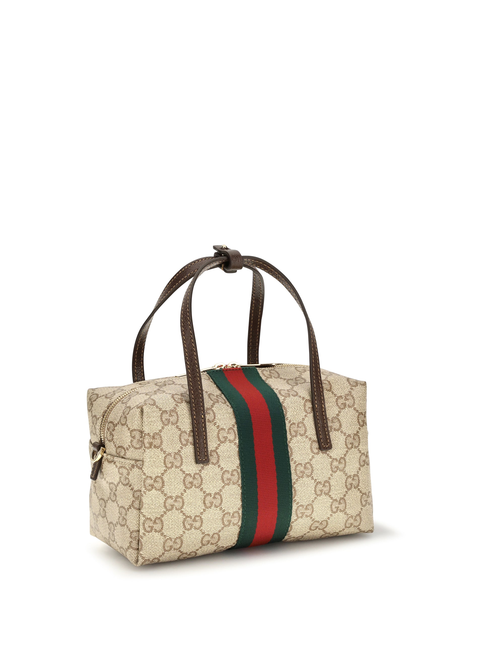 Gucci Women Mini Boston Handbag With Web Stripe GUCCI