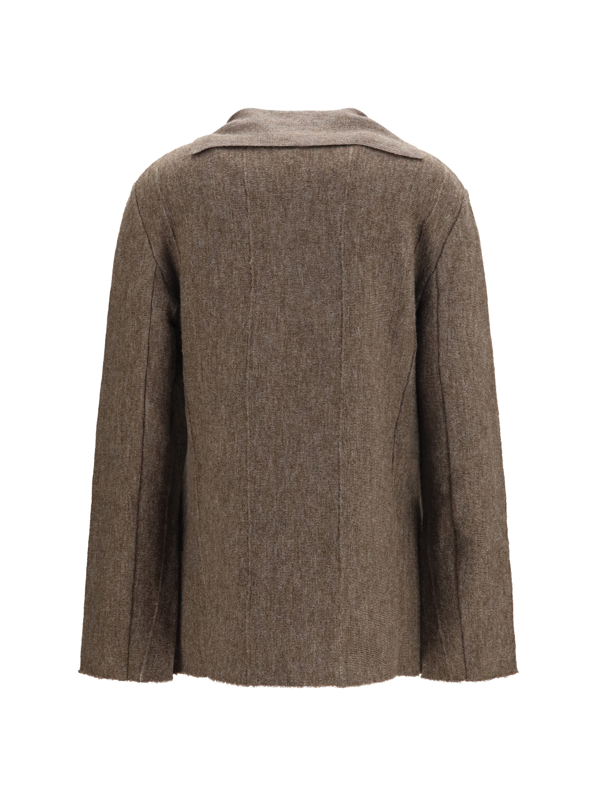 Giorgio Armani Women Wool Jersey Jacket With Leather Tassels GIORGIO ARMANI