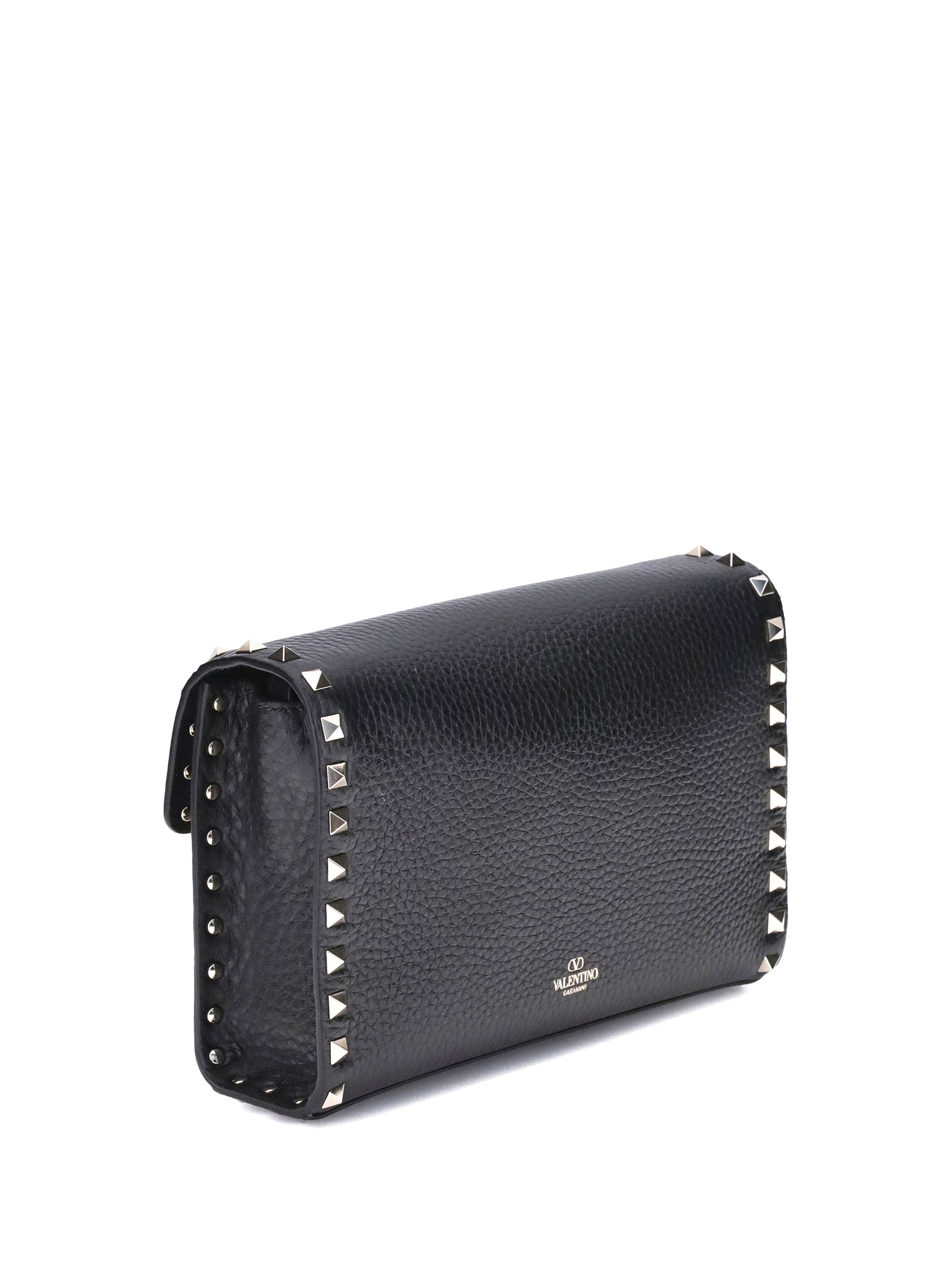 Valentino Garavani Women Rockstud Mini Shoulder Bag In Garnet Calfskin VALENTINO GARAVANI