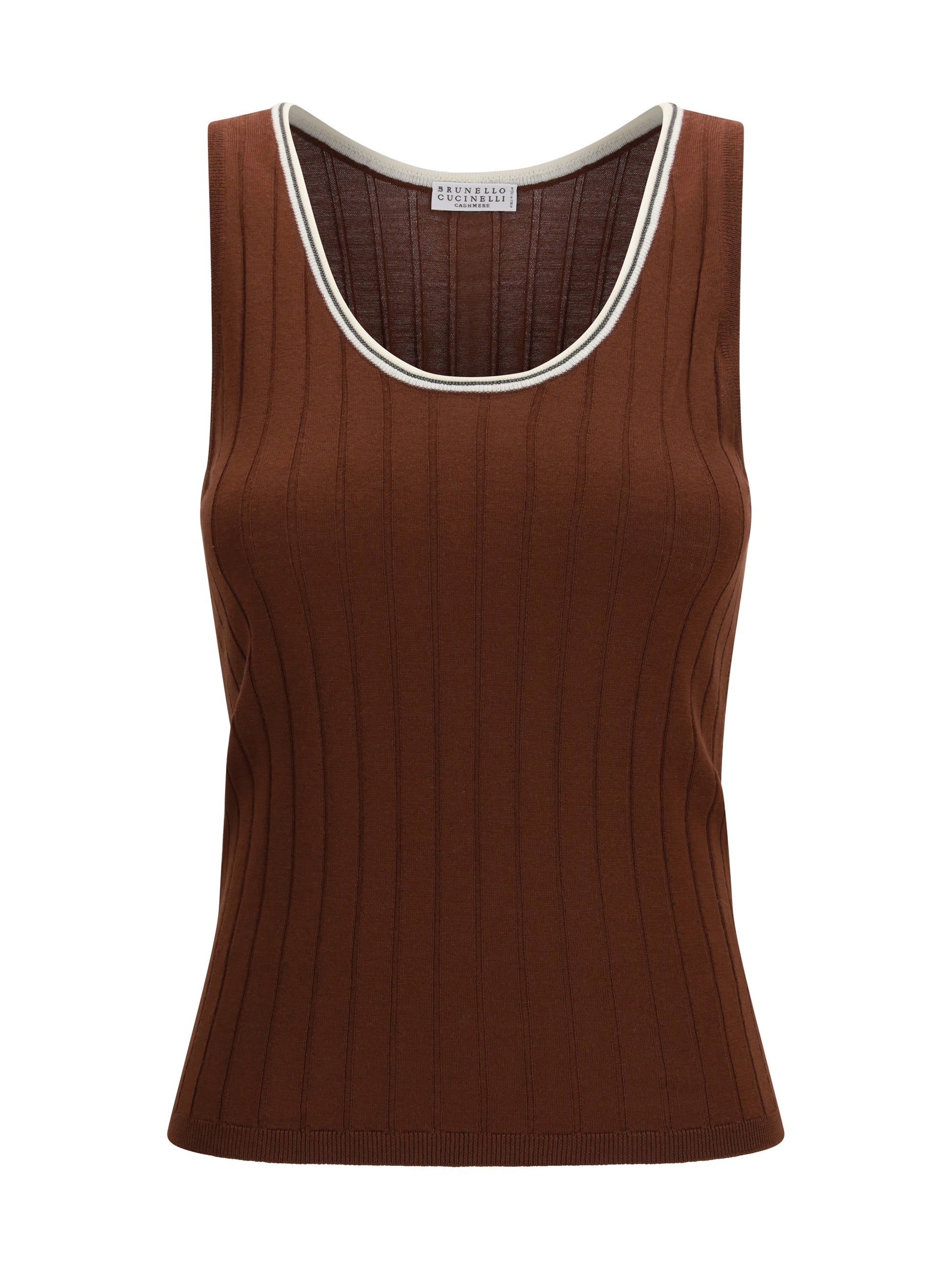 Brunello Cucinelli Women Ribbed Jersey Top BRUNELLO CUCINELLI