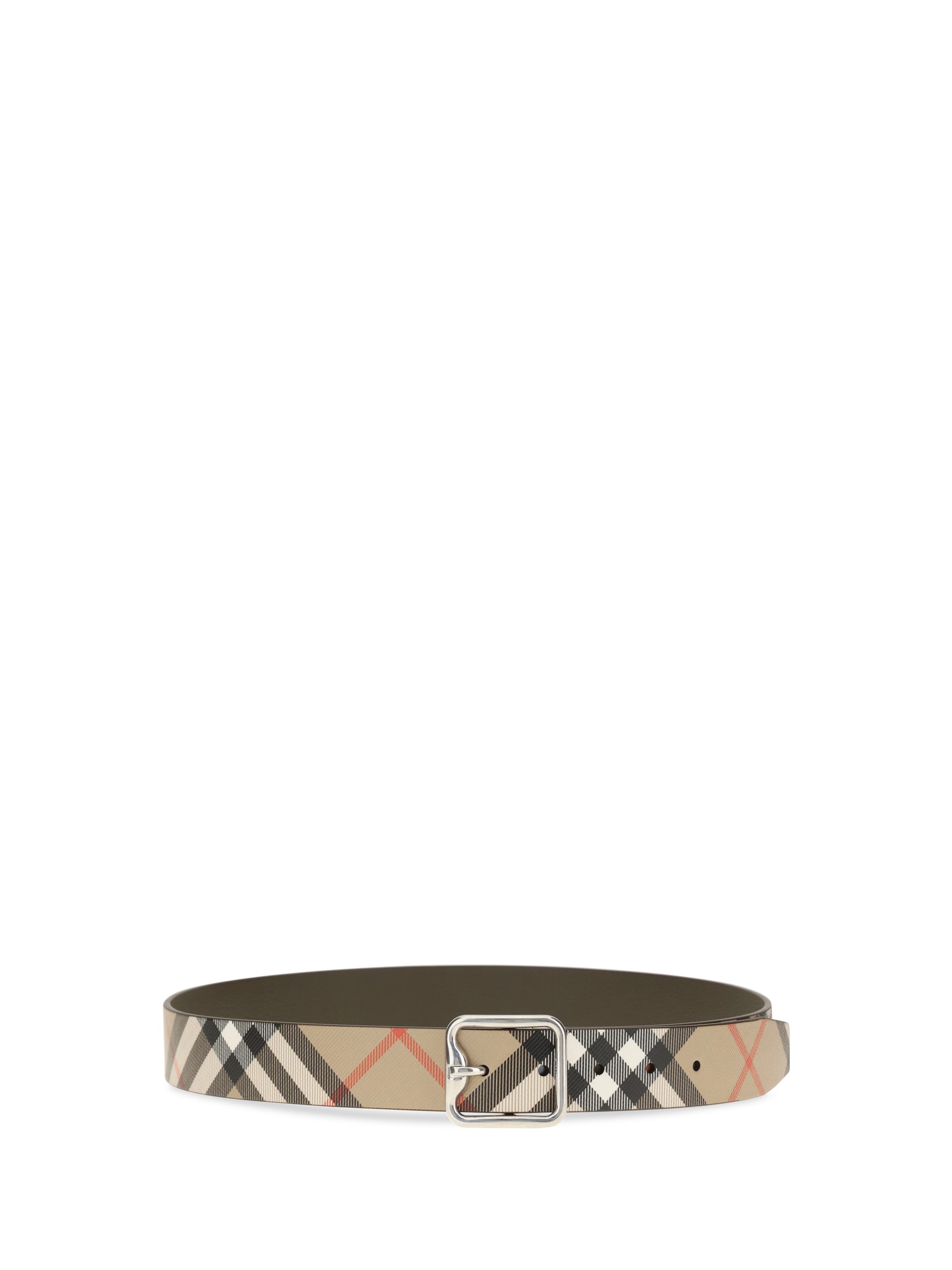Burberry Men Reversible B Buckle Check Belt BURBERRY