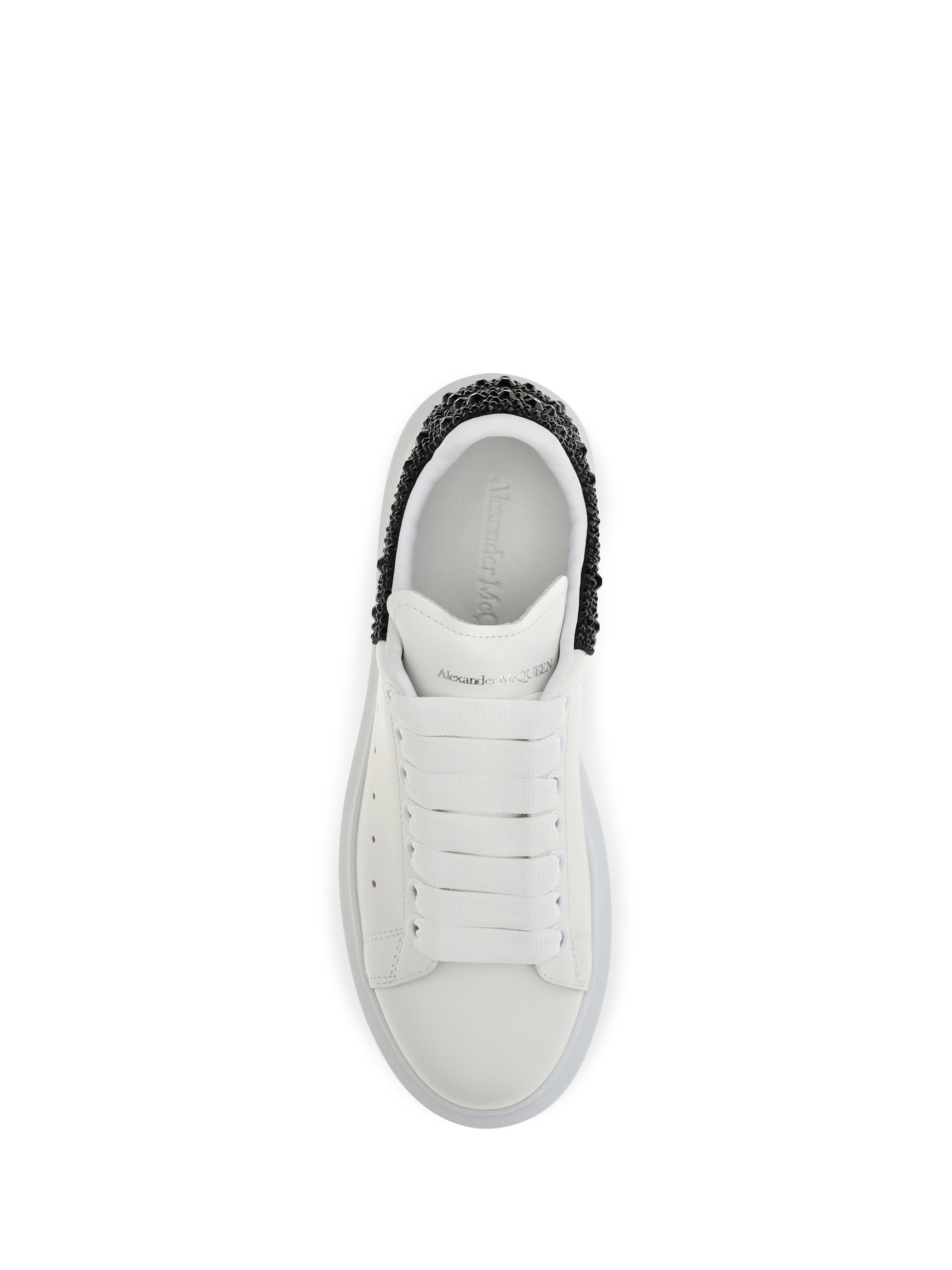 Alexander Mcqueen Women Oversized Sneakers With Suede Heel And Crystal Details ALEXANDER MCQUEEN