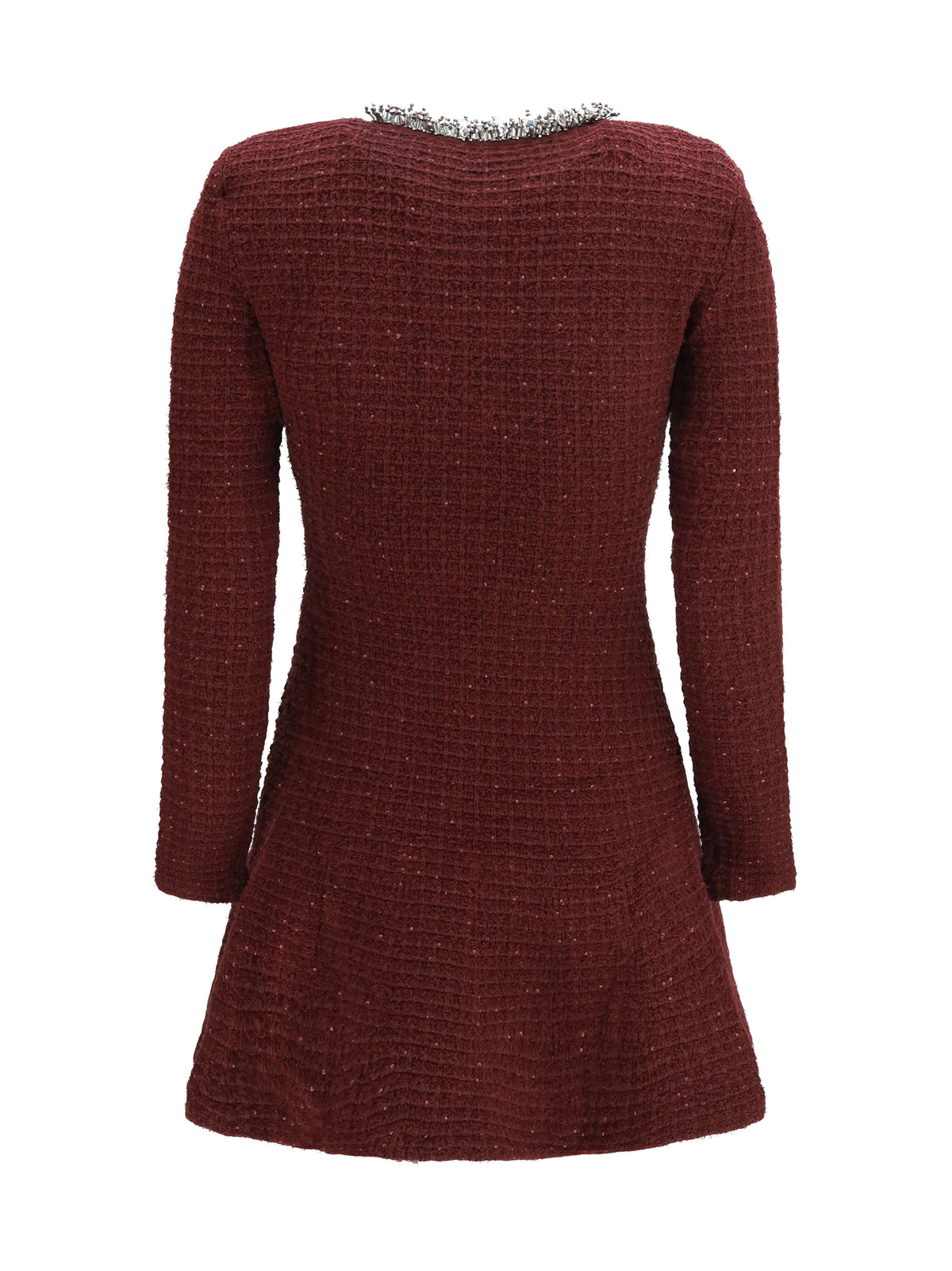 Self-Portrait Women Textured Knit Mini Dress With Statement Buttons SELF-PORTRAIT
