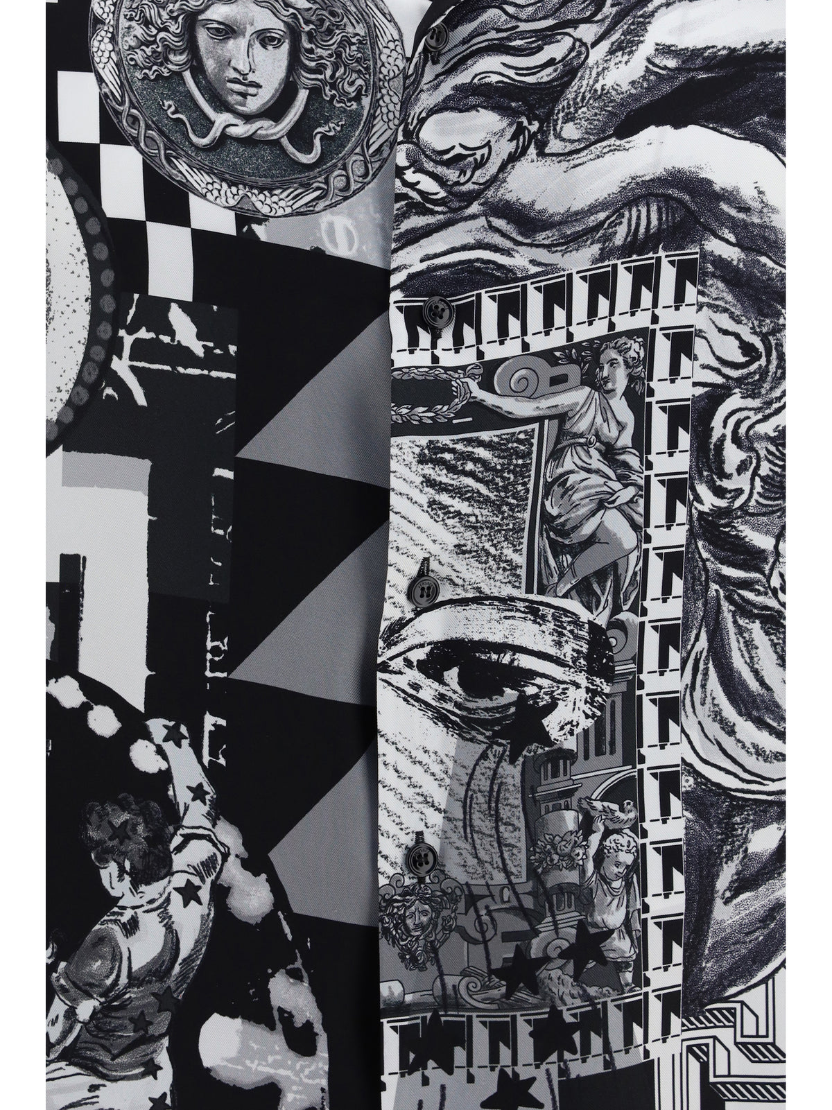 Versace Men Printed Silk Twill Shirt VERSACE
