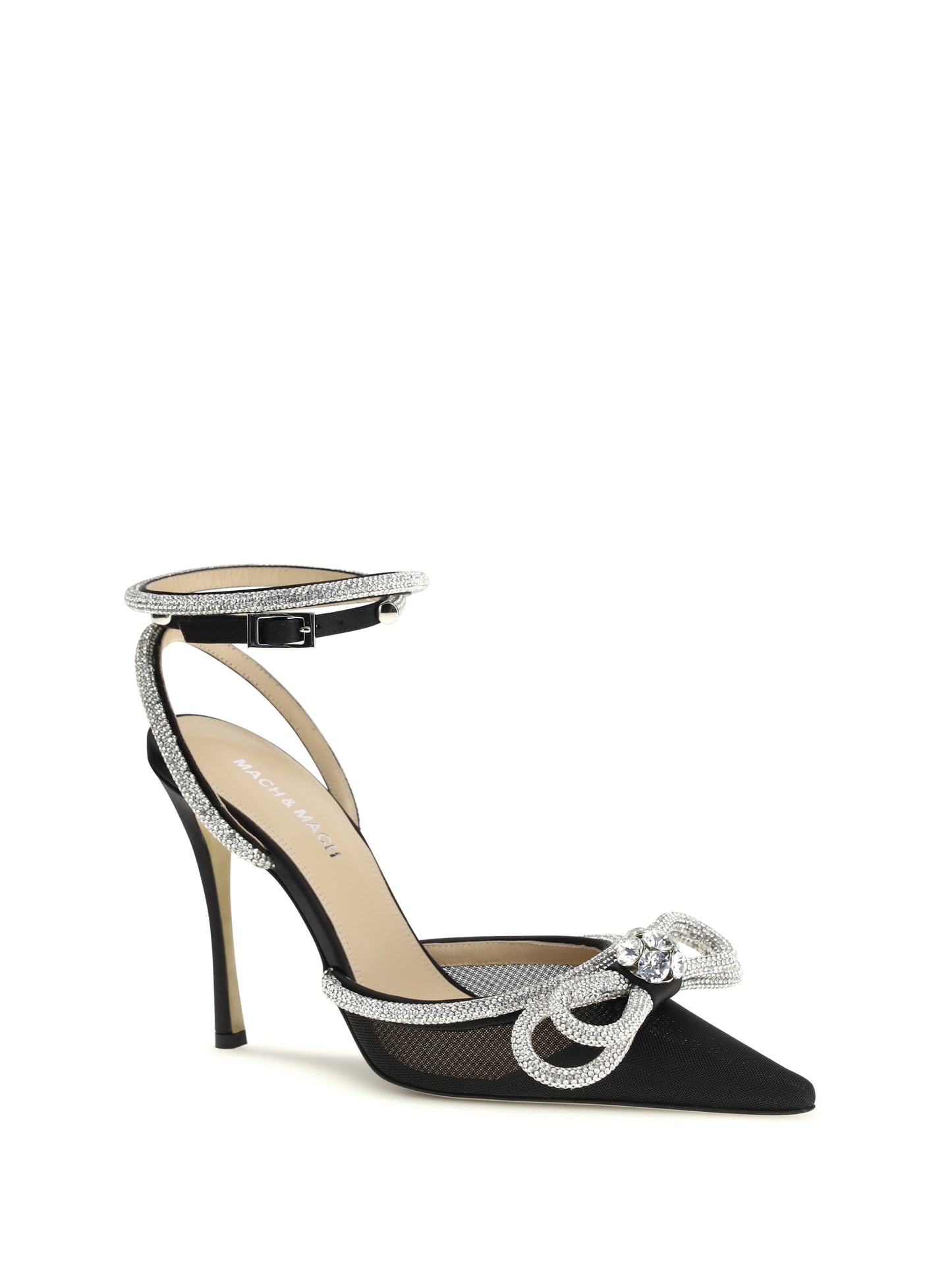 Mach & Mach Women Double Bow Satin Pumps MACH & MACH