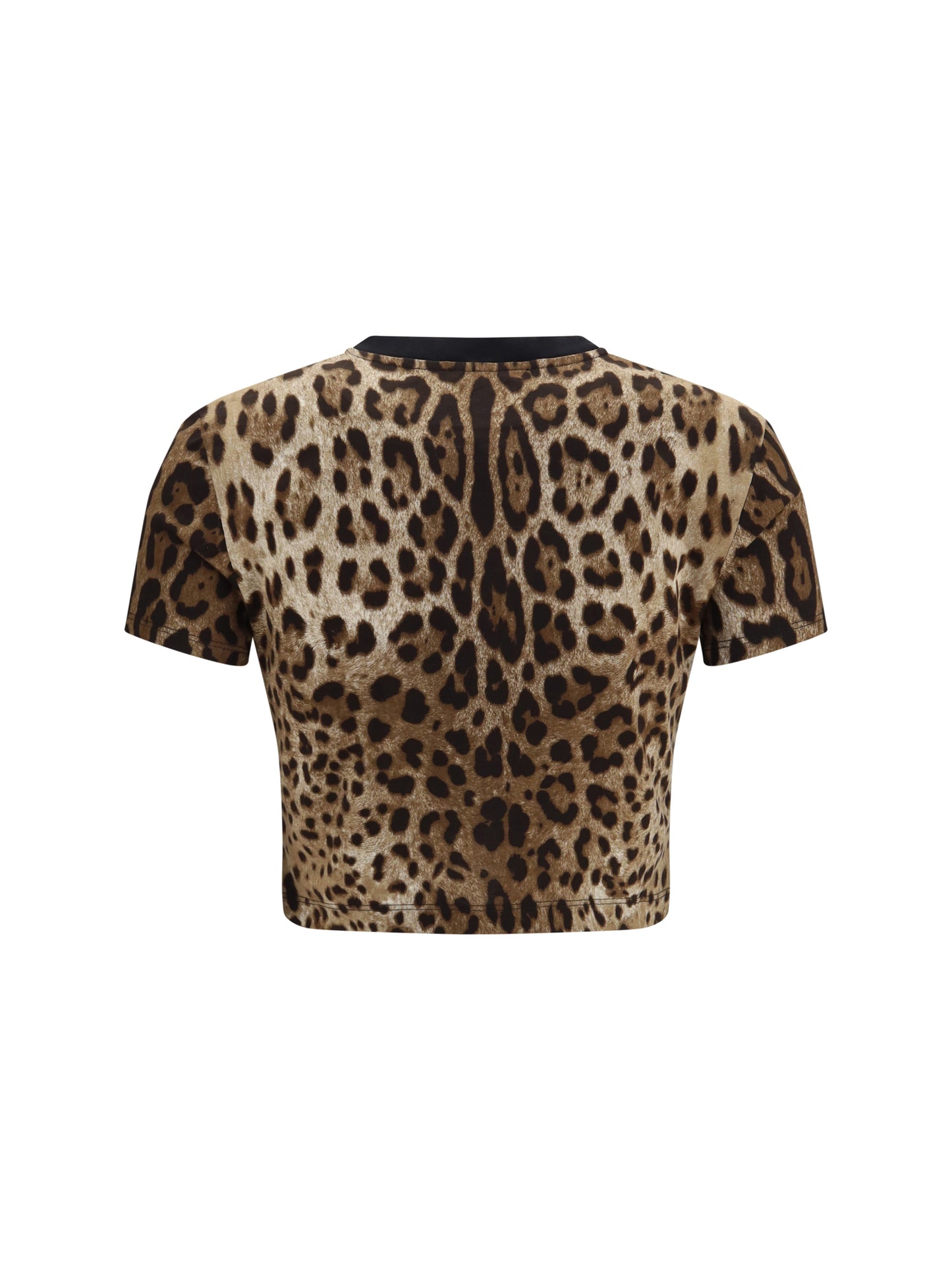 Dolce & Gabbana Women Leopard-Print Cropped T-Shirt DOLCE & GABBANA