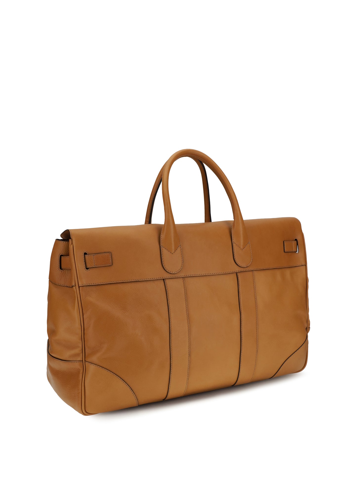 Brunello Cucinelli Men Leather Travel Bag With Logo BRUNELLO CUCINELLI