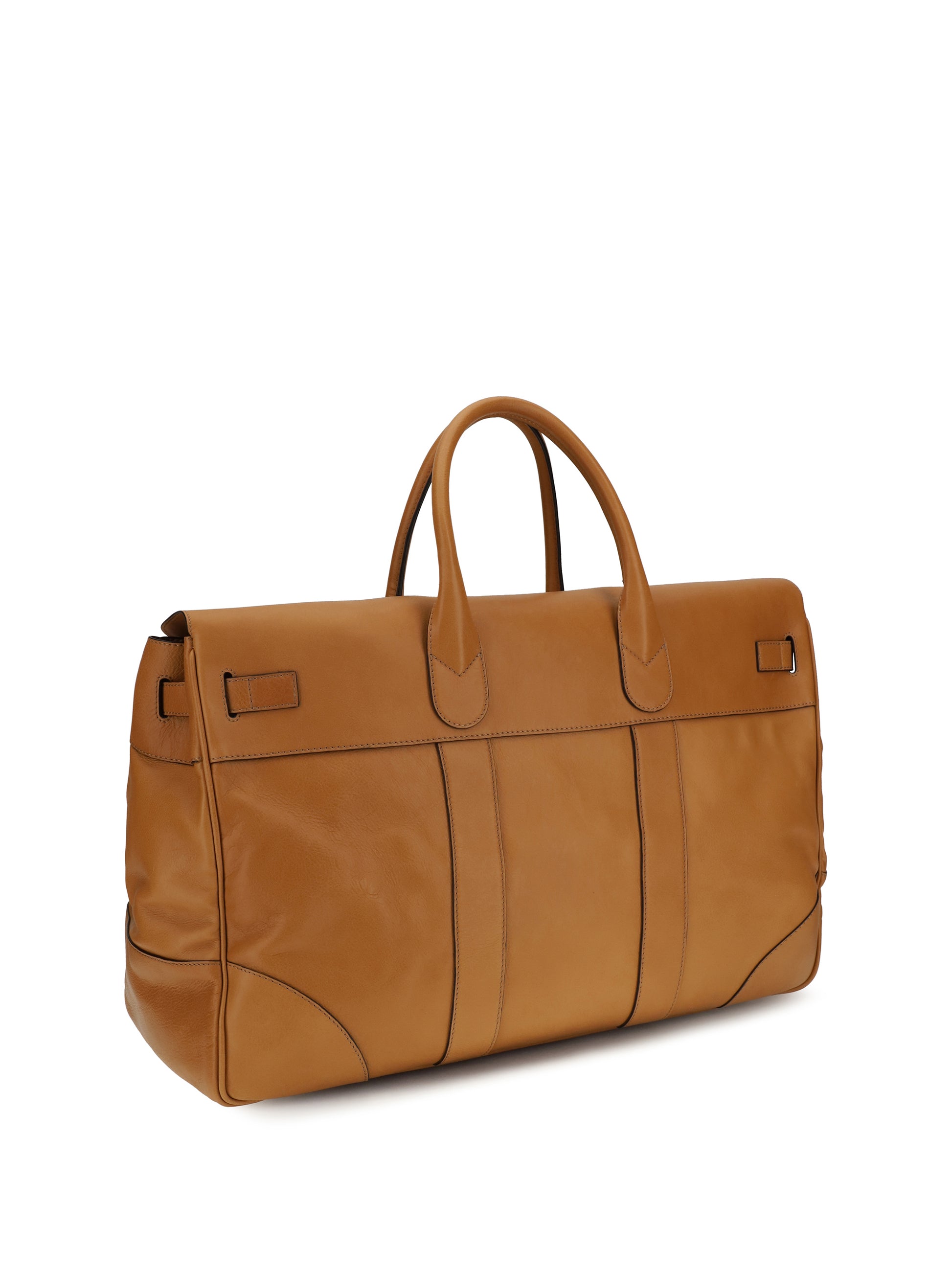Brunello Cucinelli Men Leather Travel Bag With Logo BRUNELLO CUCINELLI