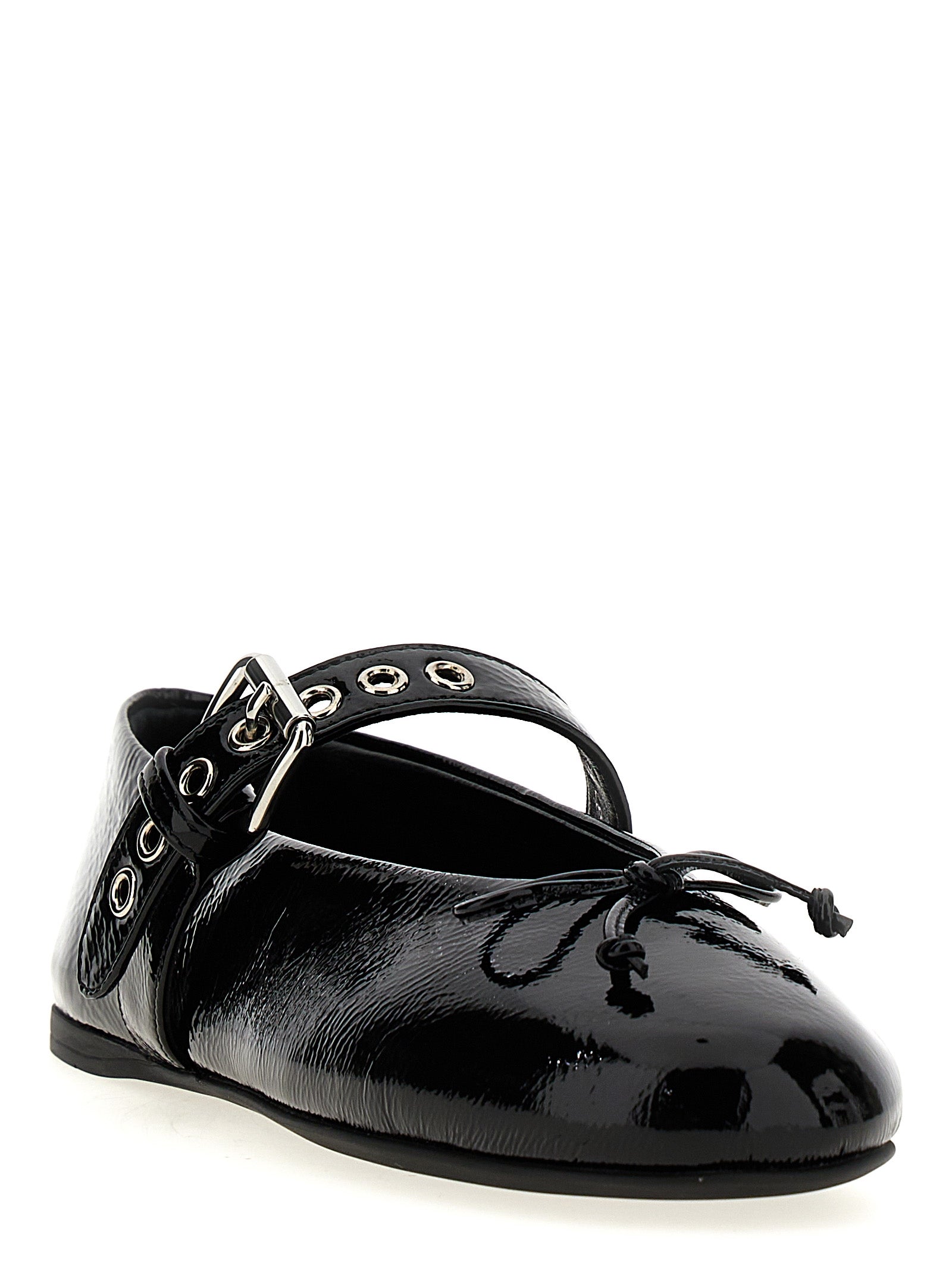 Miu Miu Women Buckle And Bow Ballet Flats MIU MIU