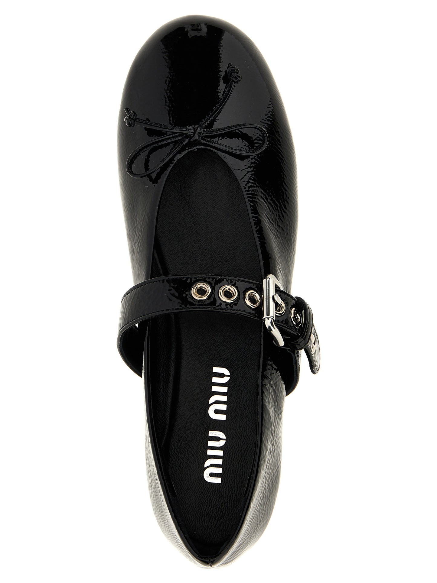 Miu Miu Women Buckle And Bow Ballet Flats MIU MIU
